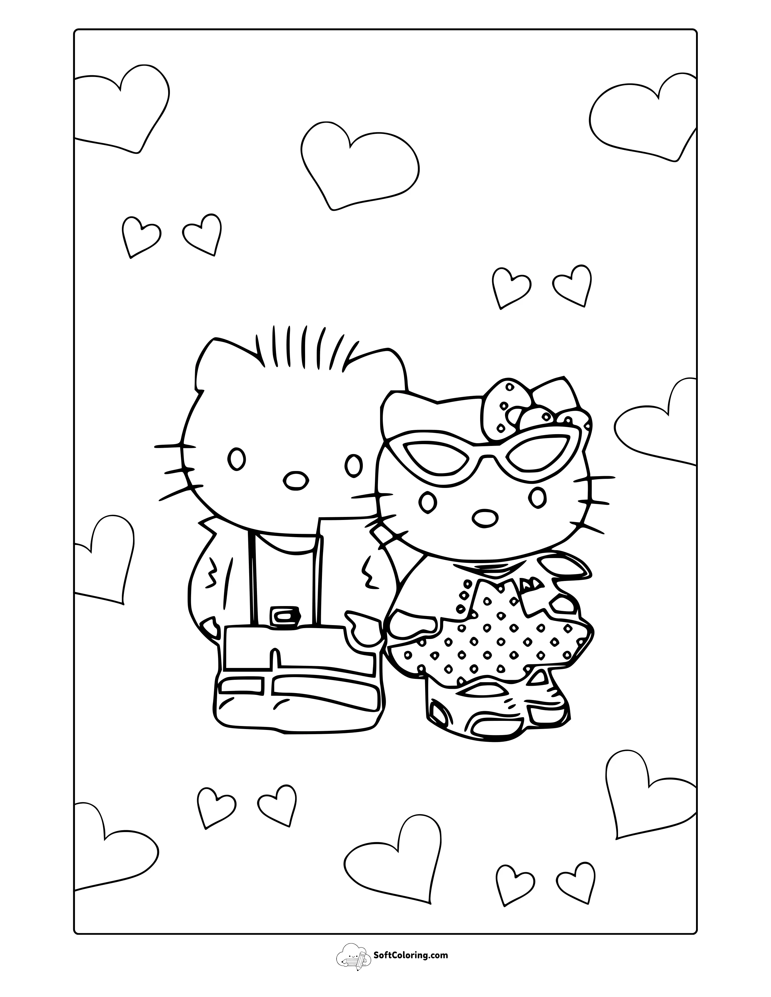 Hello Kitty And Dear Daniel Coloring Page