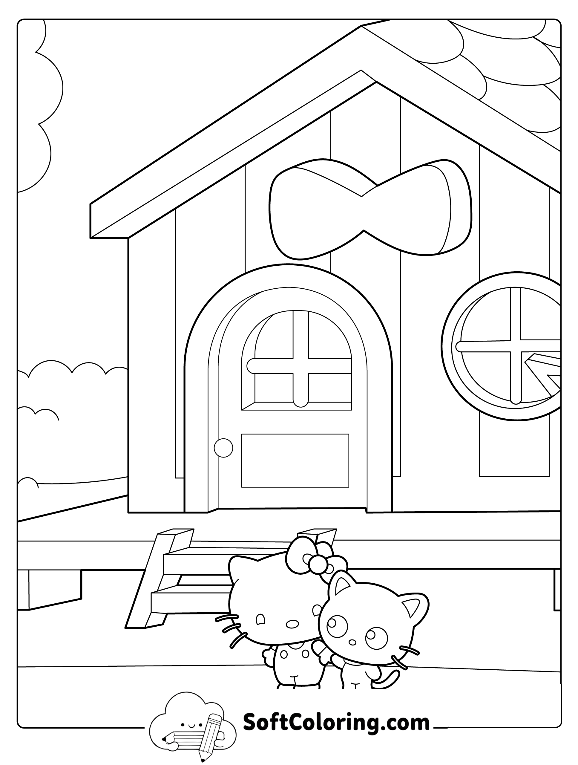 Hello Kitty and Chococat at the House