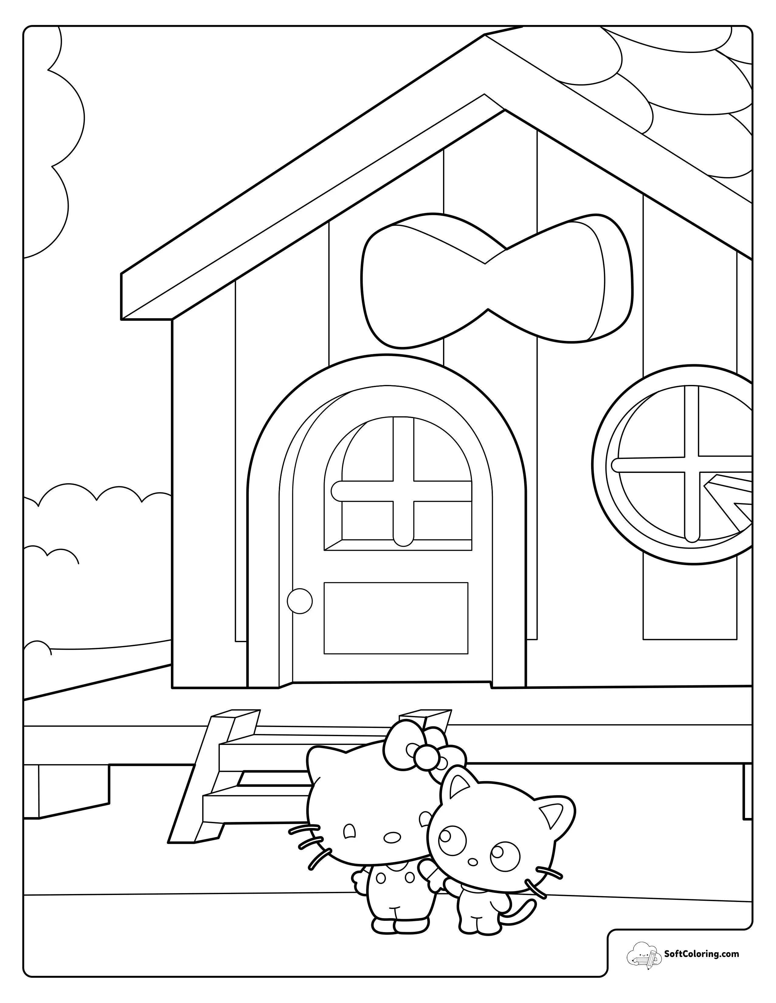 Hello Kitty And Chococat At The House