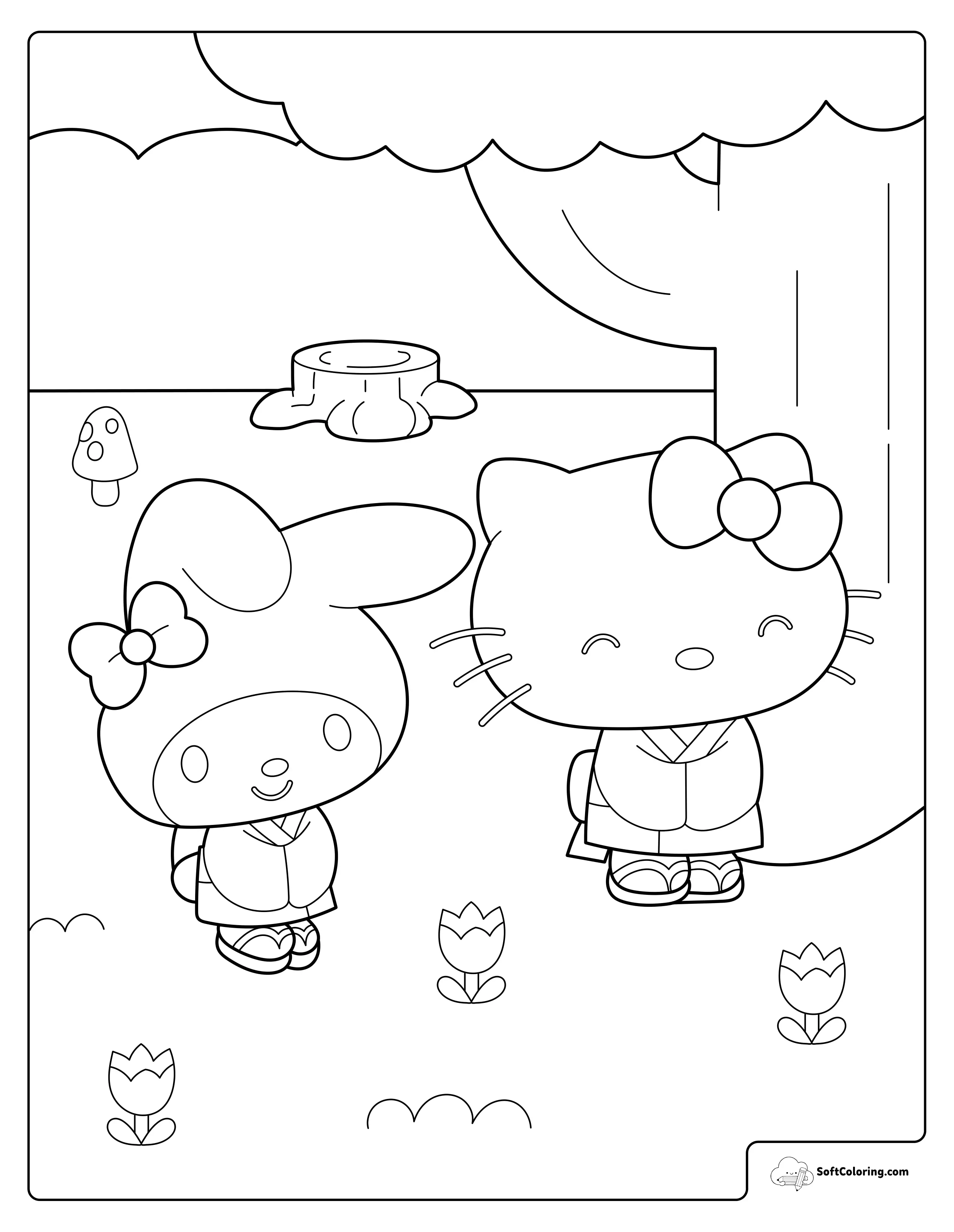 Hello Kitty And My Melody In Kimonos