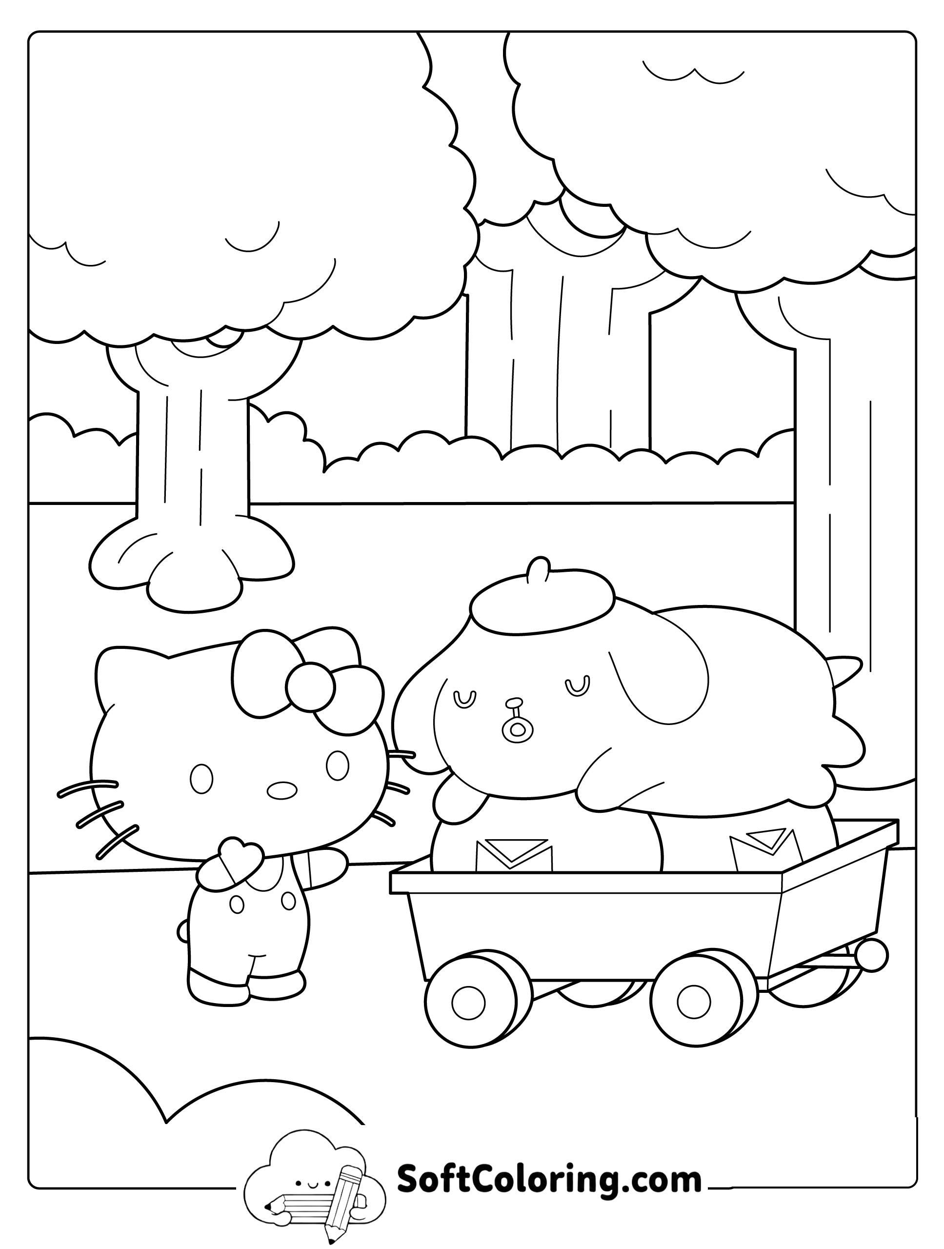 Hello Kitty and the Sleeping Pompompurin