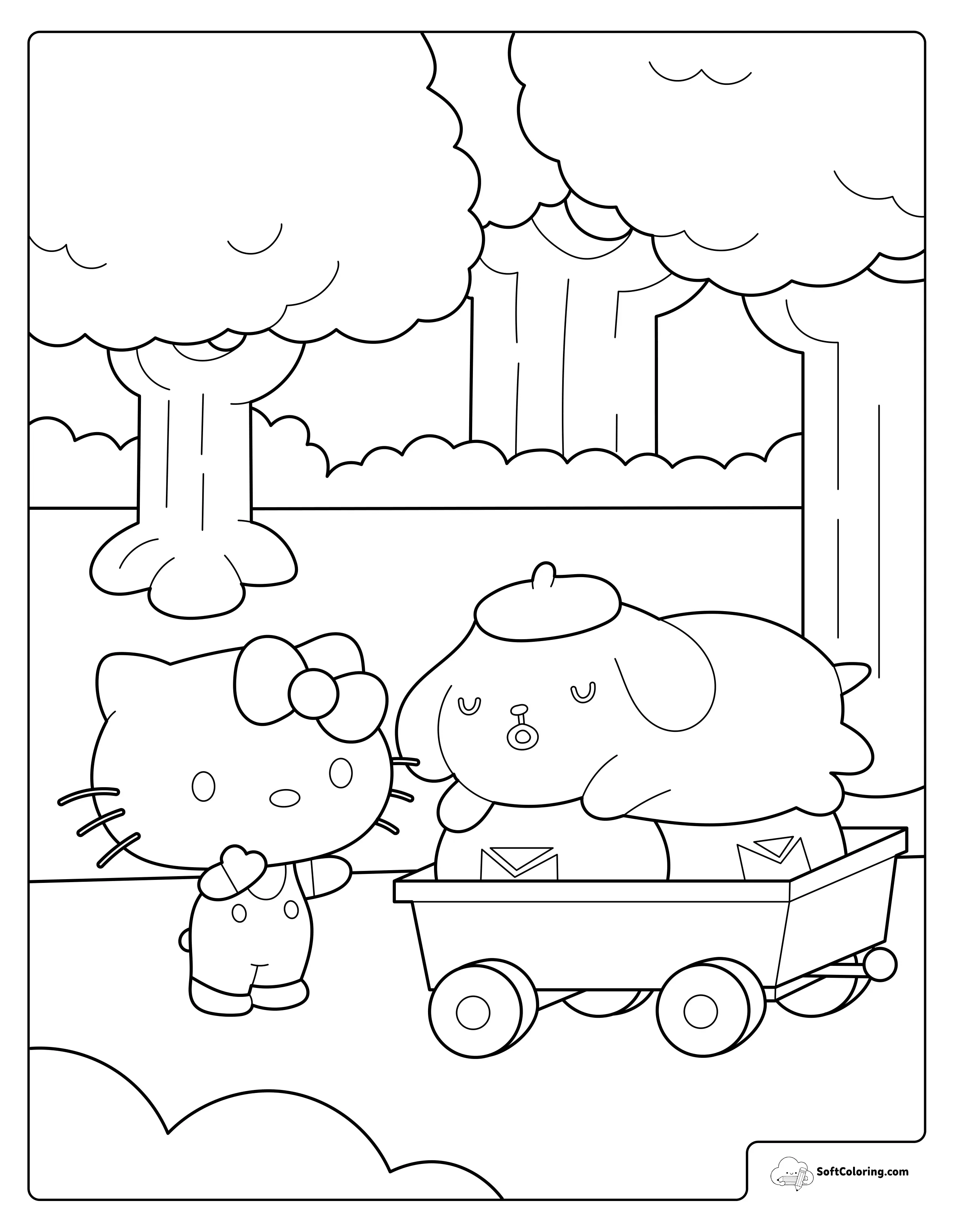 Hello Kitty And The Sleeping Pompompurin