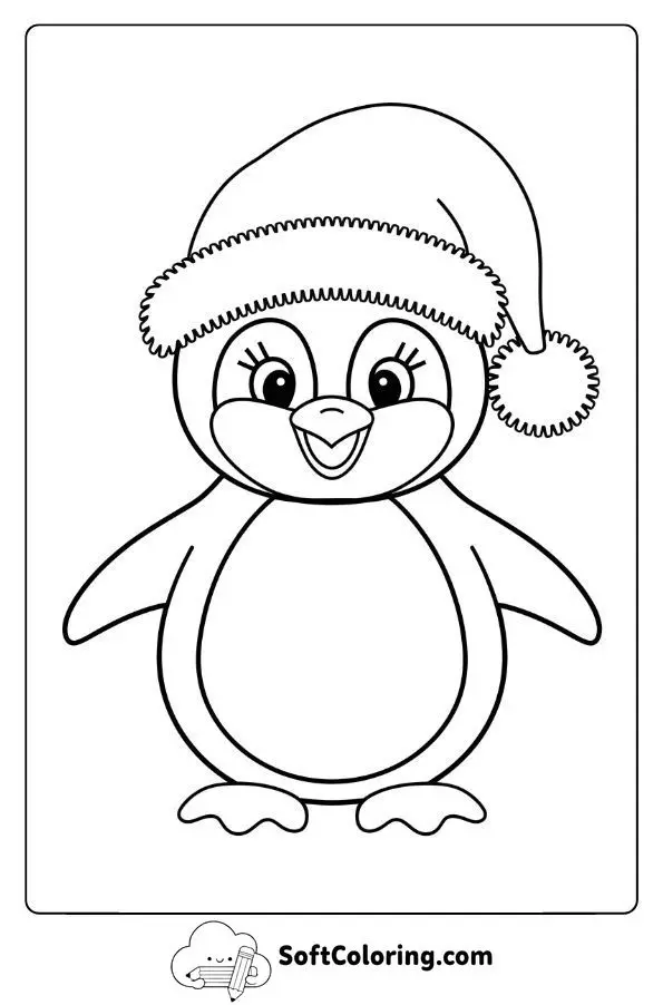 Holiday Penguin In A Festive Hat