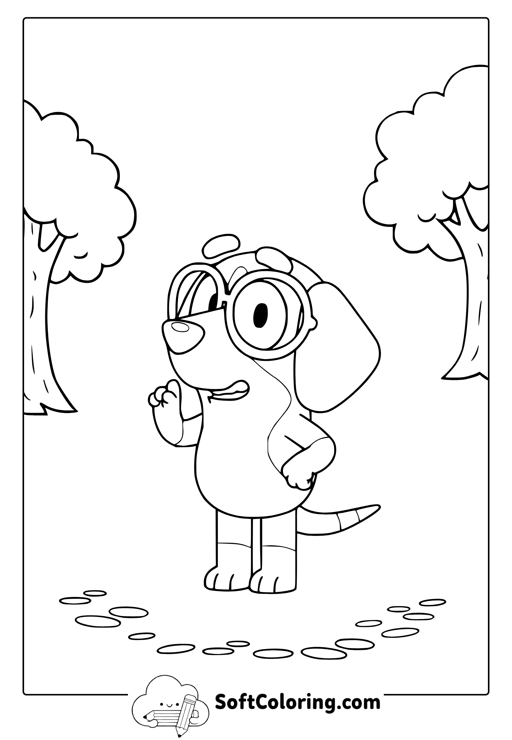 Honey From Bluey Coloring Page