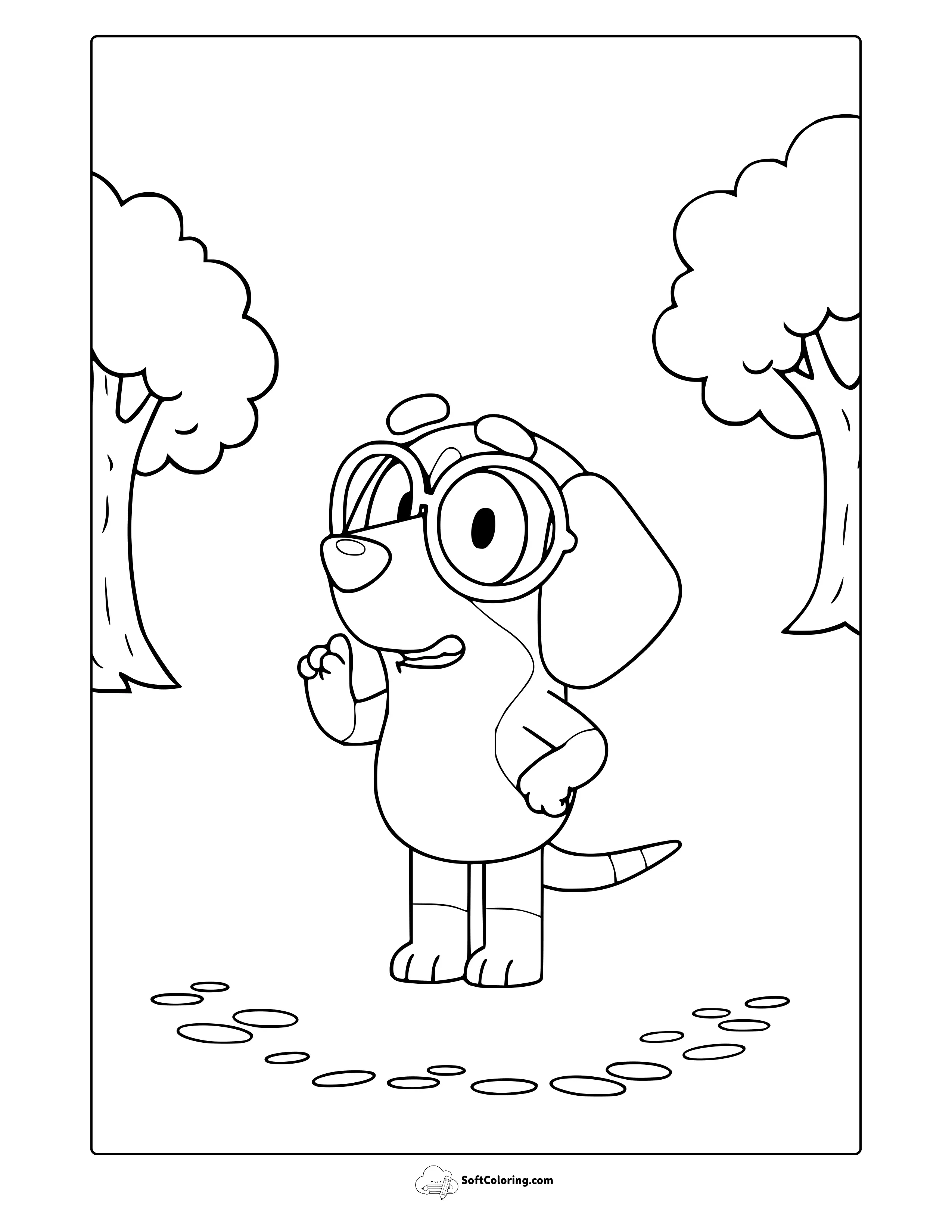 Honey From Bluey Coloring Page