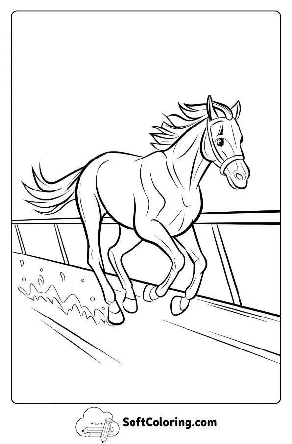 Horse Racing Across The Finish Line