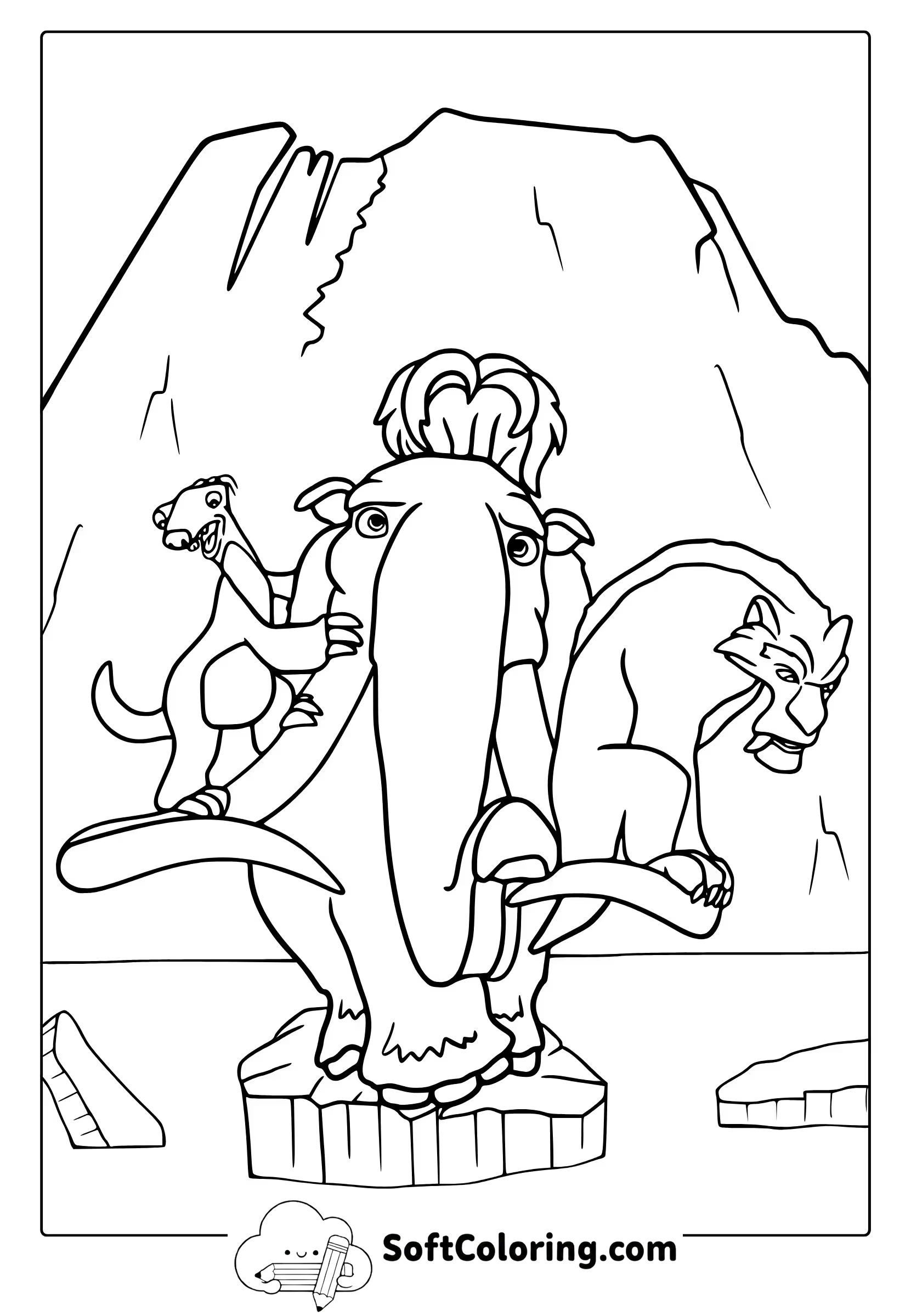 Ice Age Coloring Page