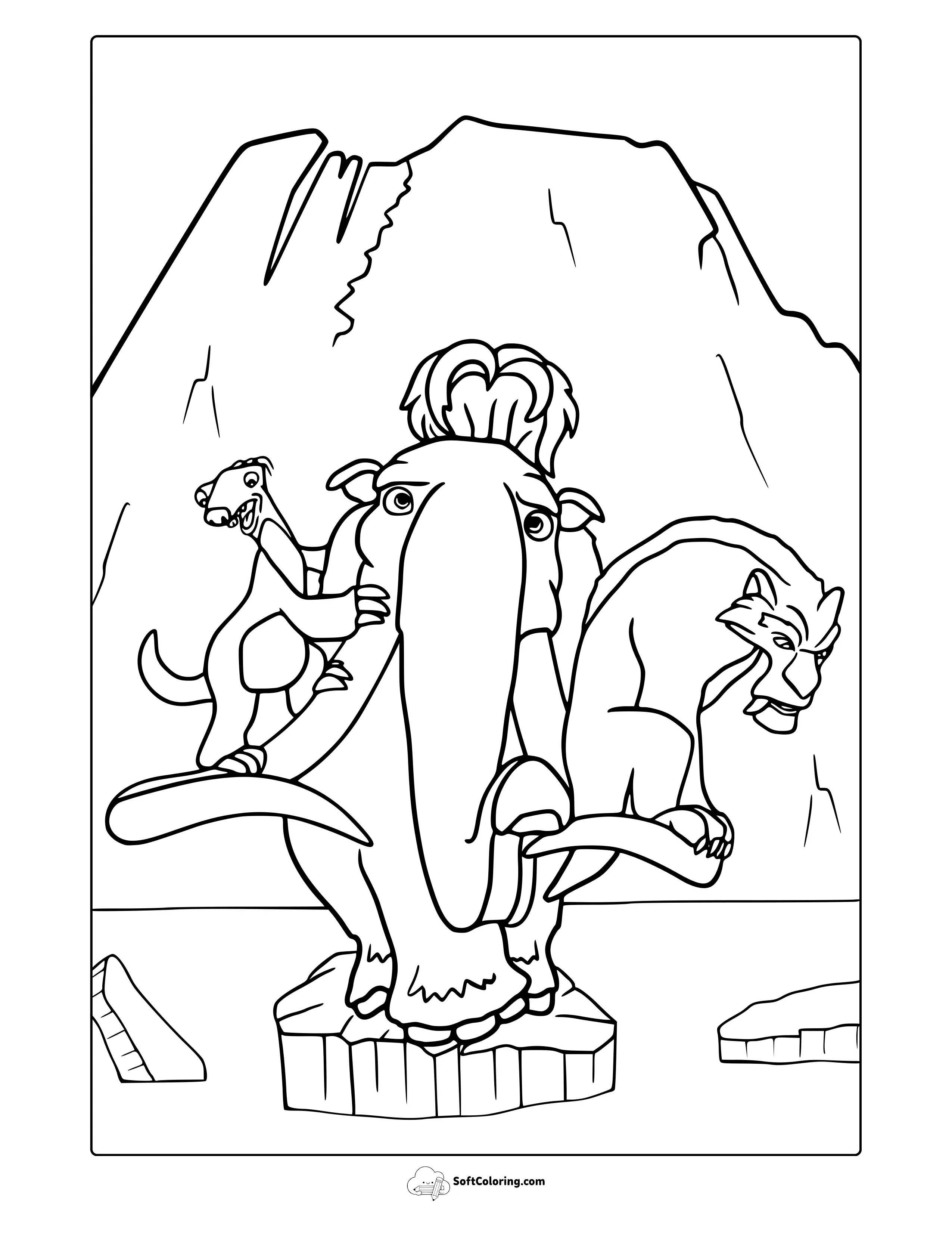 Ice Age Coloring Page