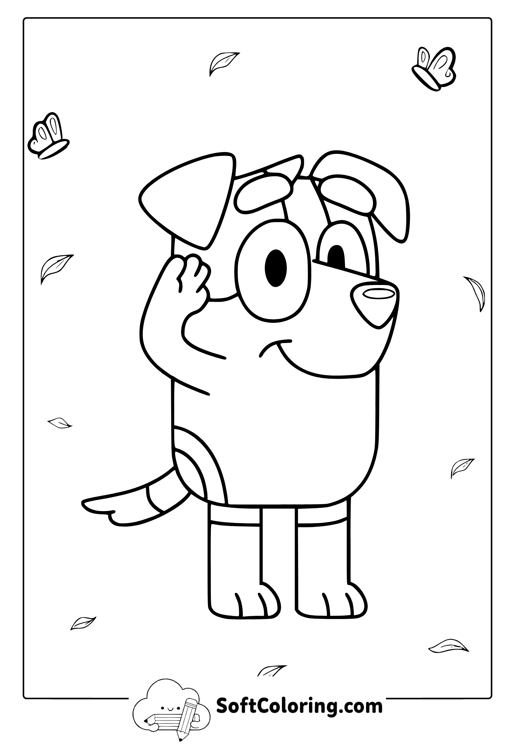 Jack From Bluey Coloring Page
