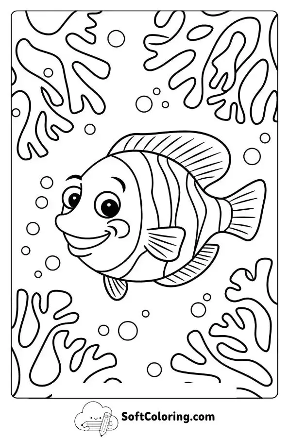 Joyful Fish Among Coral Clusters