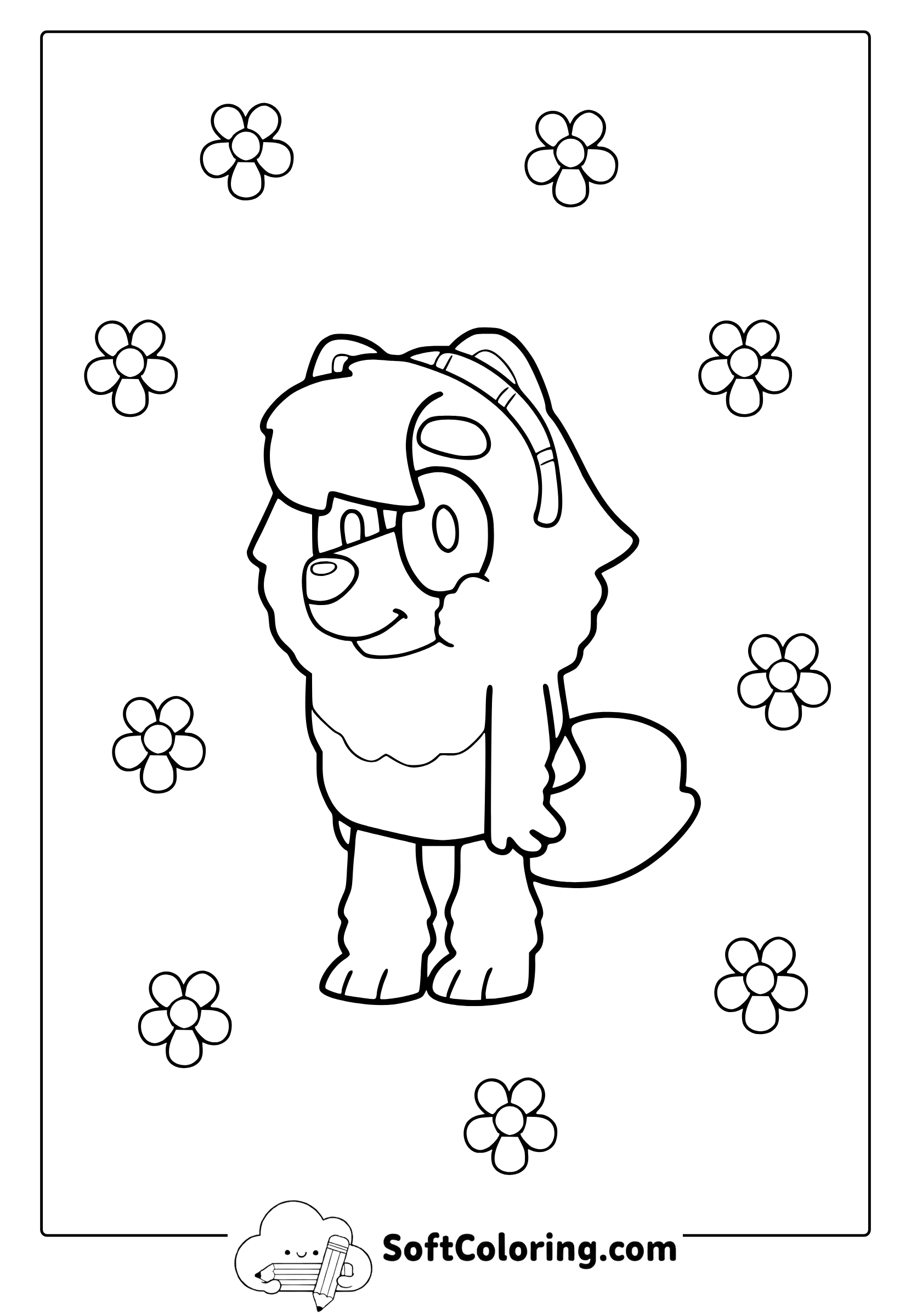 Judo From Bluey Coloring Page