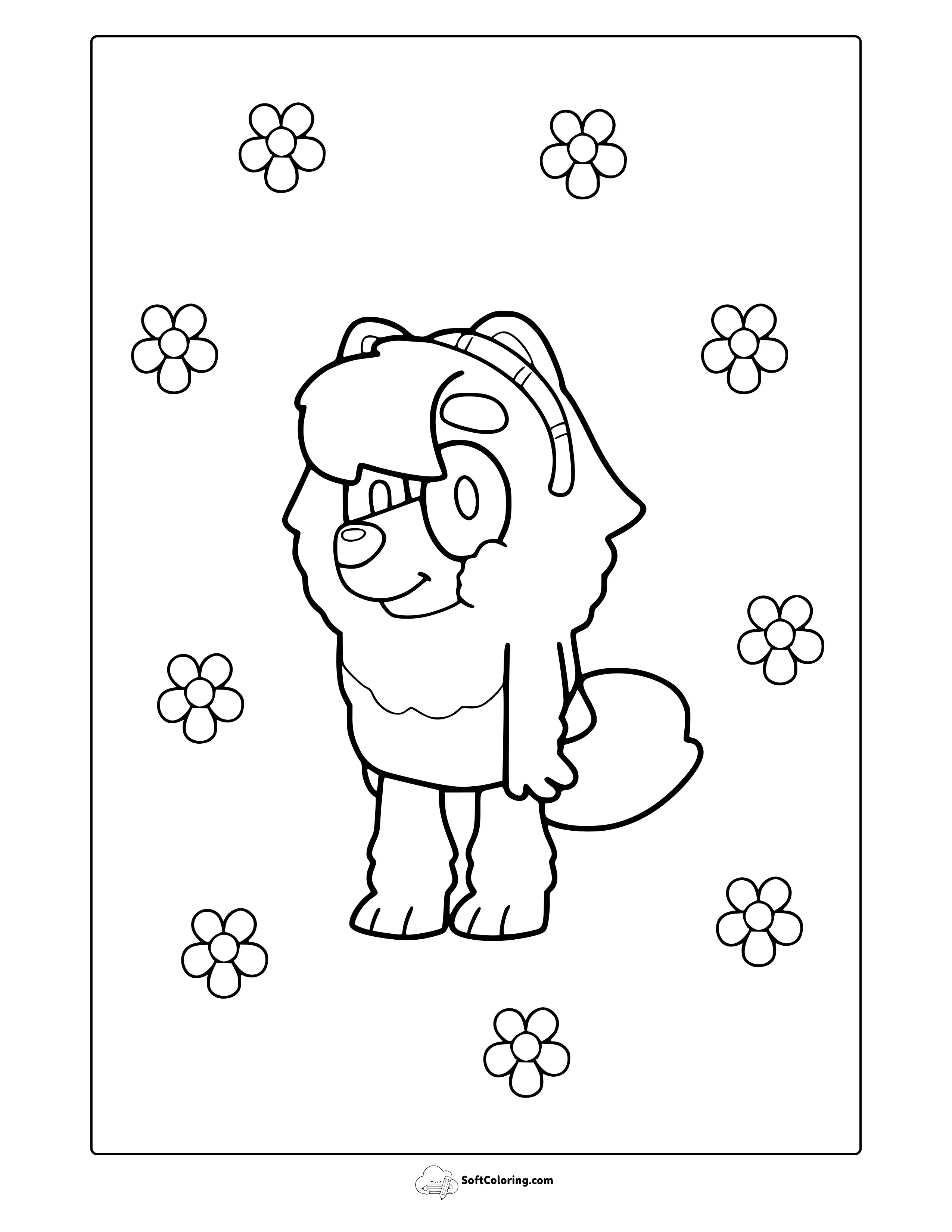 Judo From Bluey Coloring Page