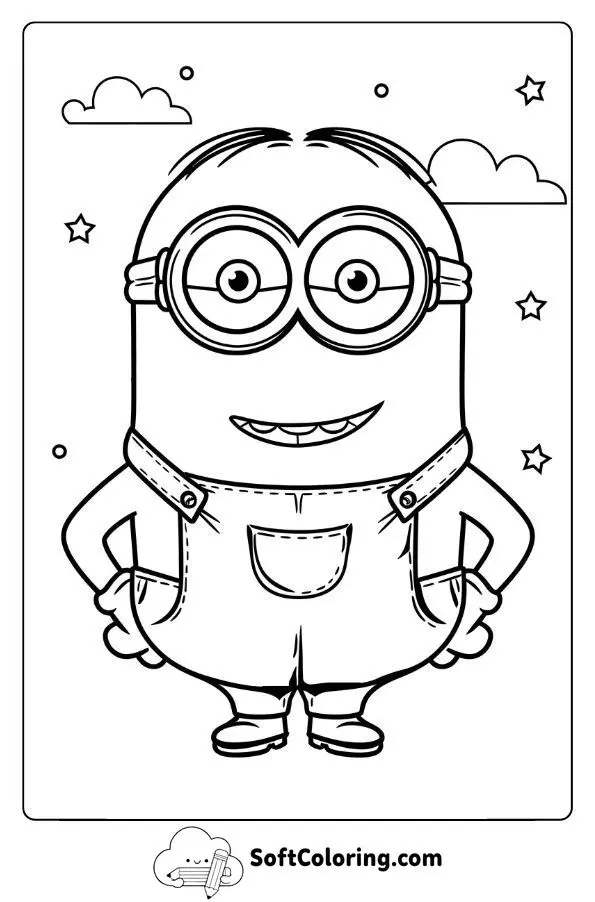 Adorable Minion Coloring Page