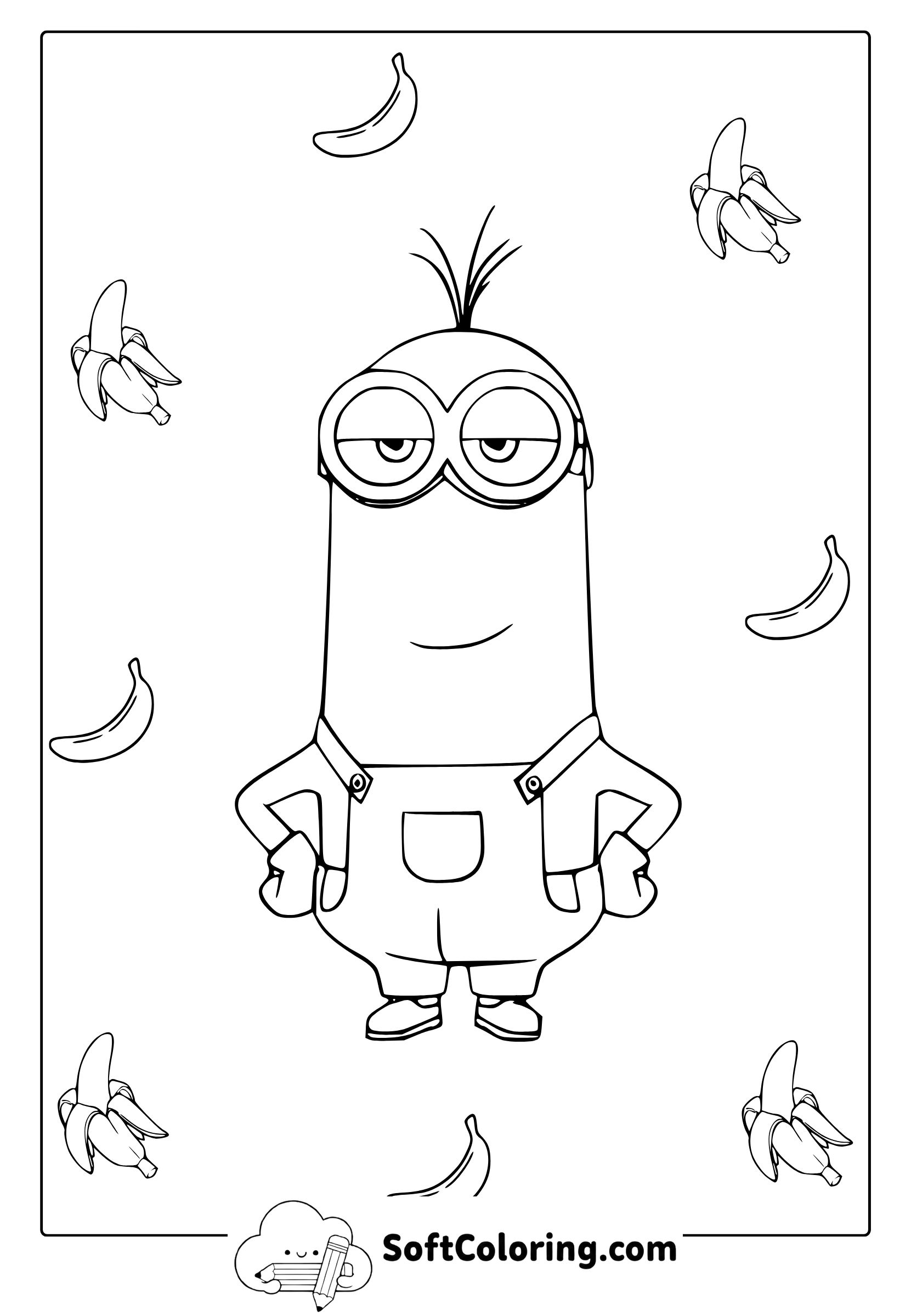 Kevin the Minion Coloring Page