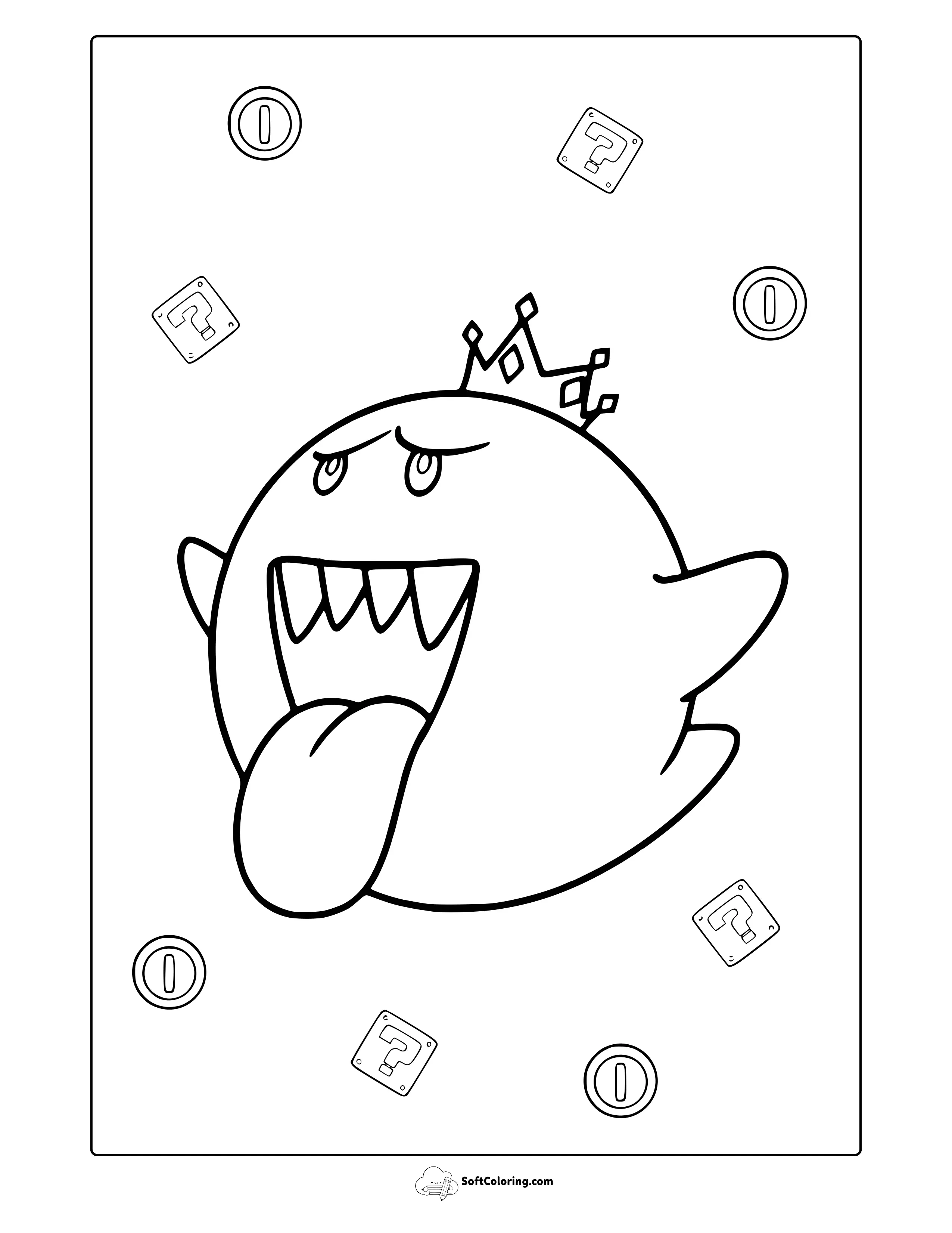 King Boo Coloring Page