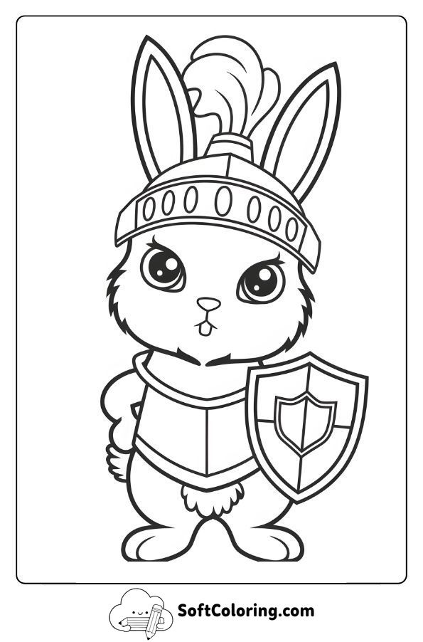 Knight Bunny with a Tiny Shield