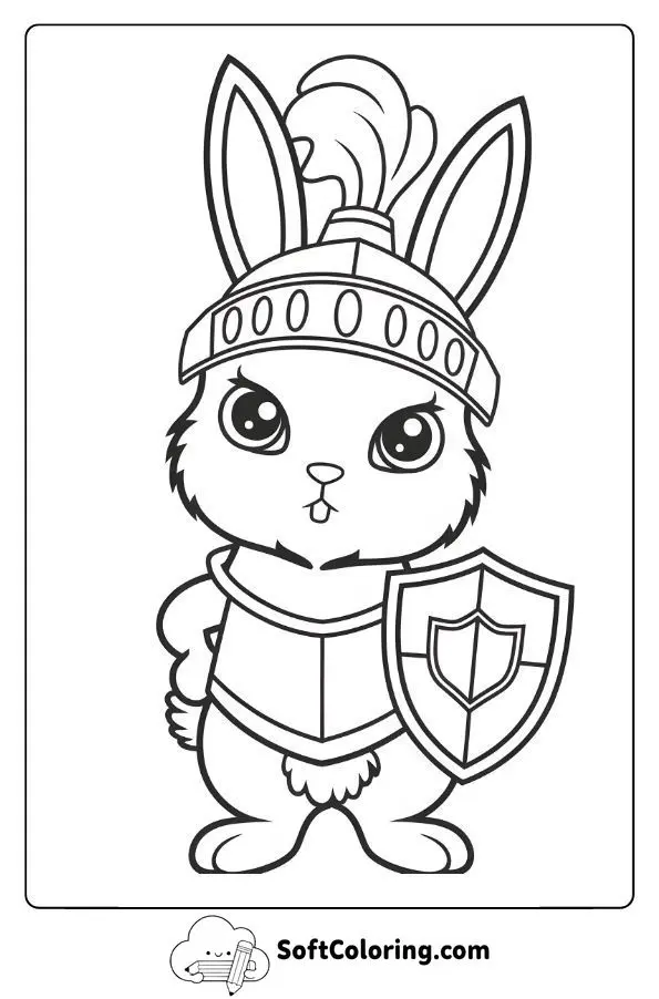 Knight Bunny With A Tiny Shield