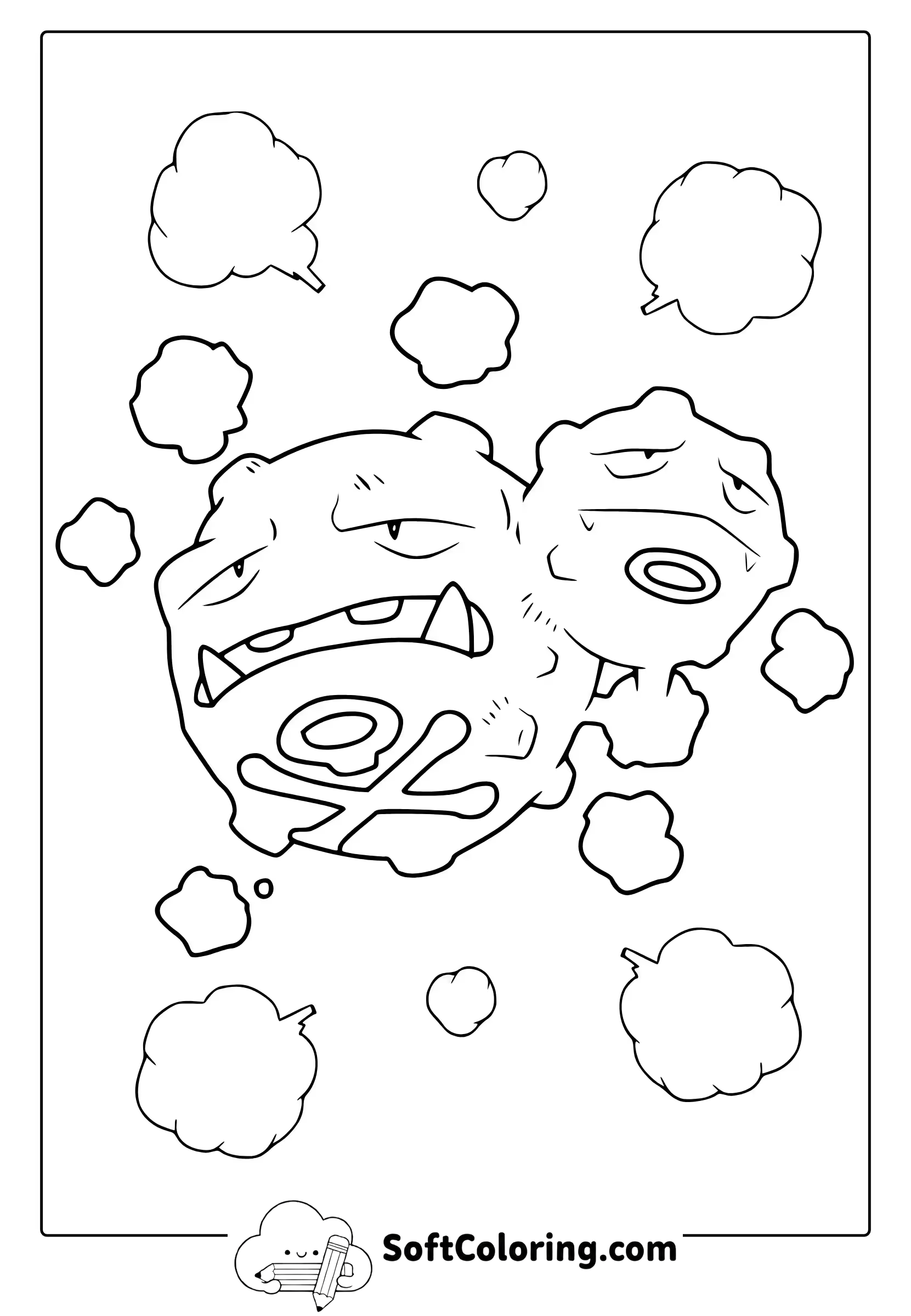 Koffing From Pokemon Coloring Page