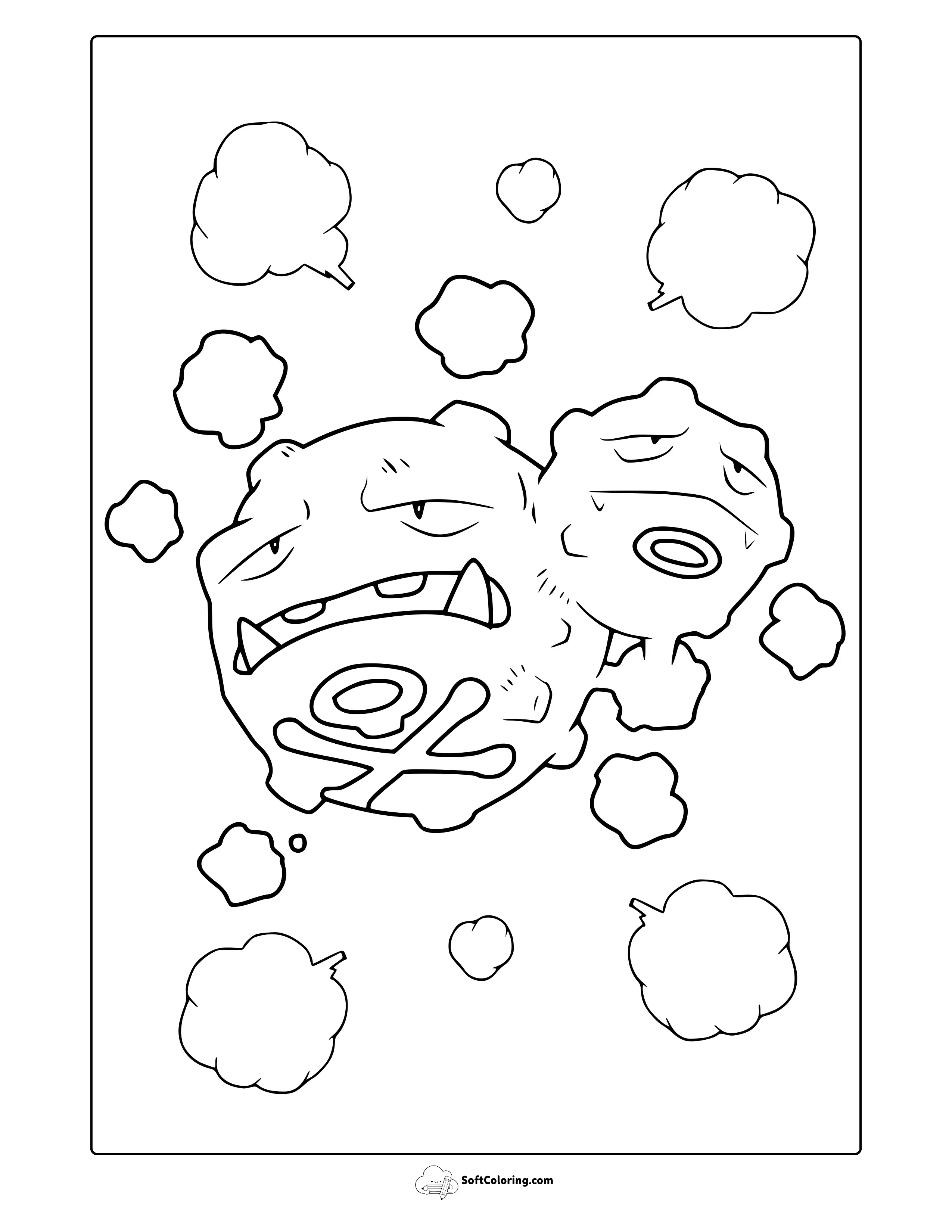 Koffing From Pokemon Coloring Page