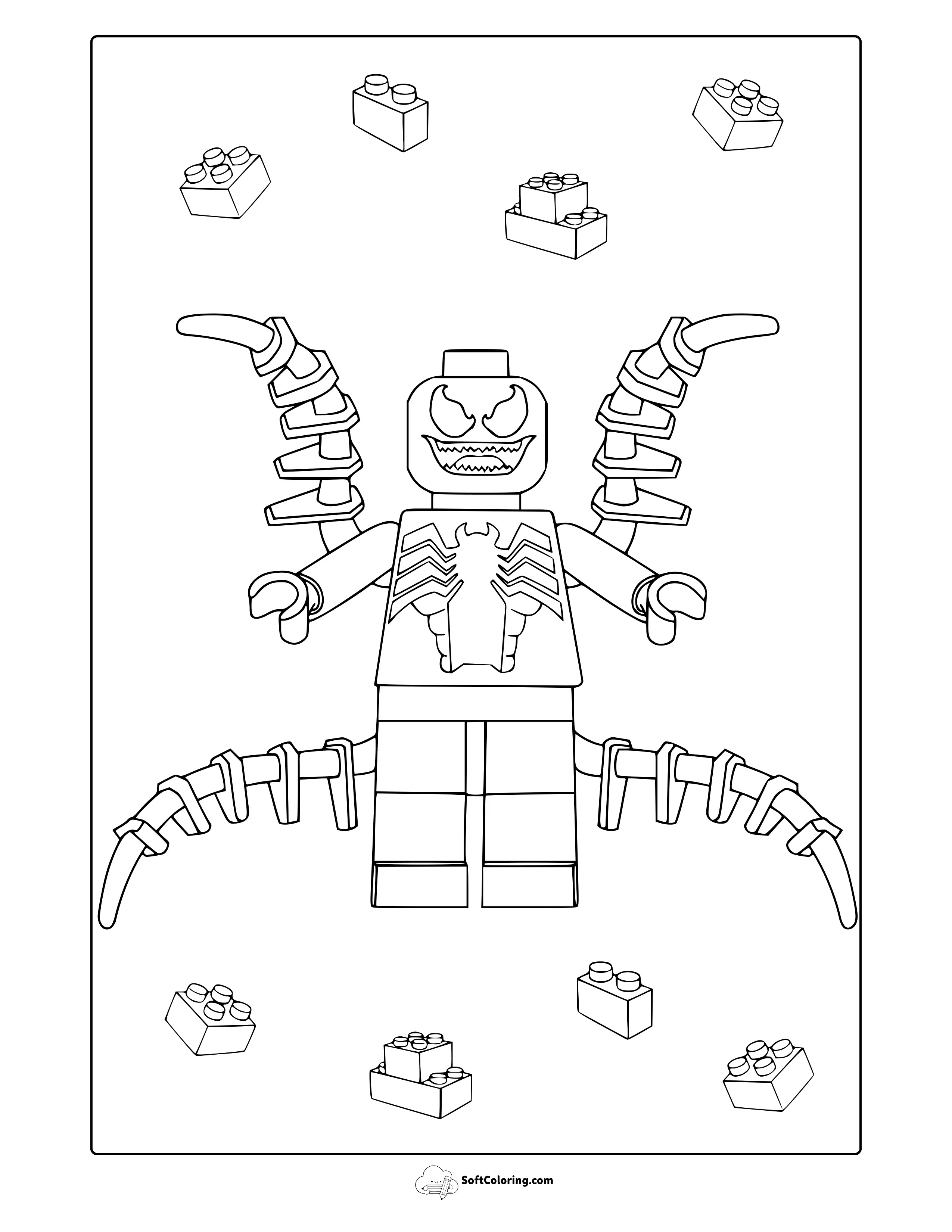Lego Venom Coloring Page