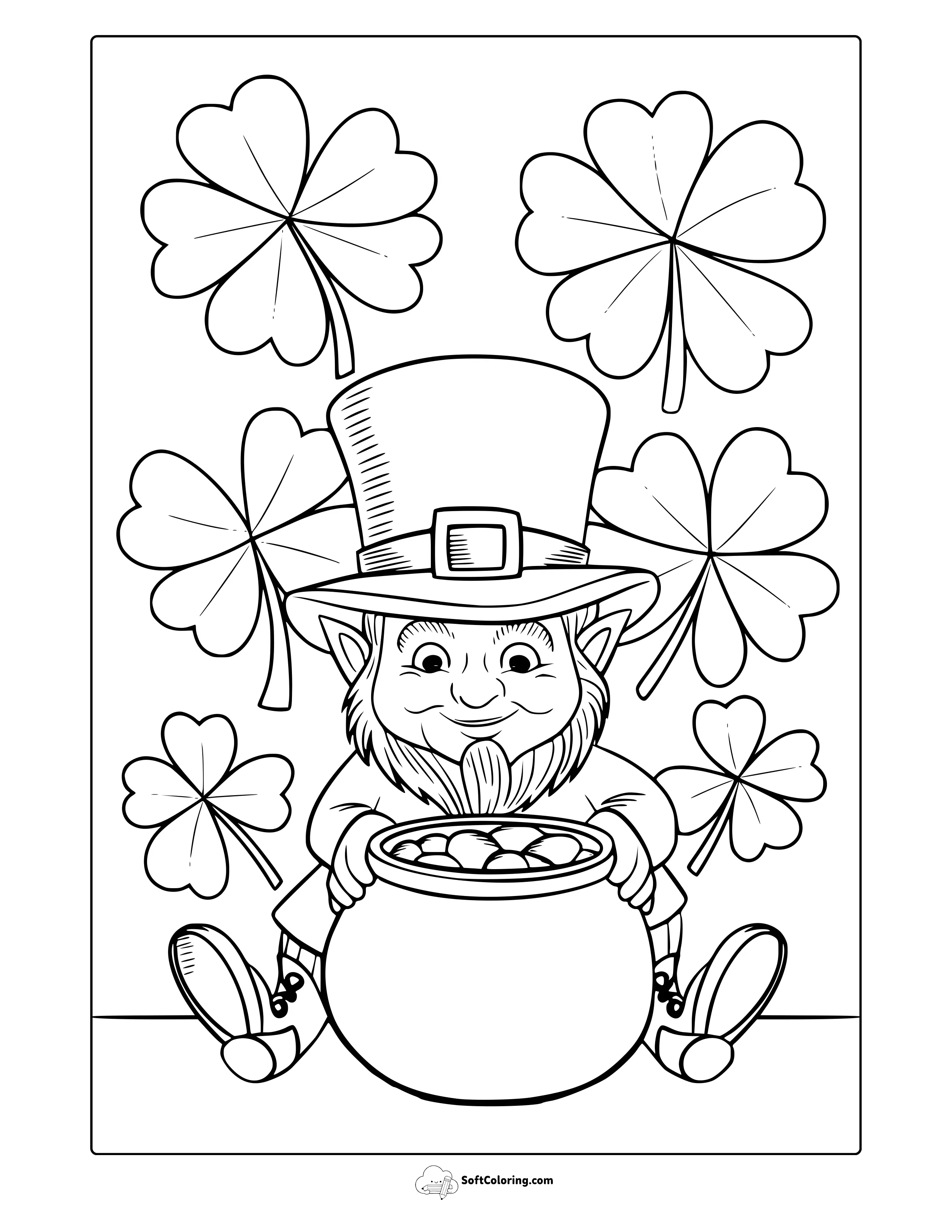 Leprechauns And Four-Leaf Clovers