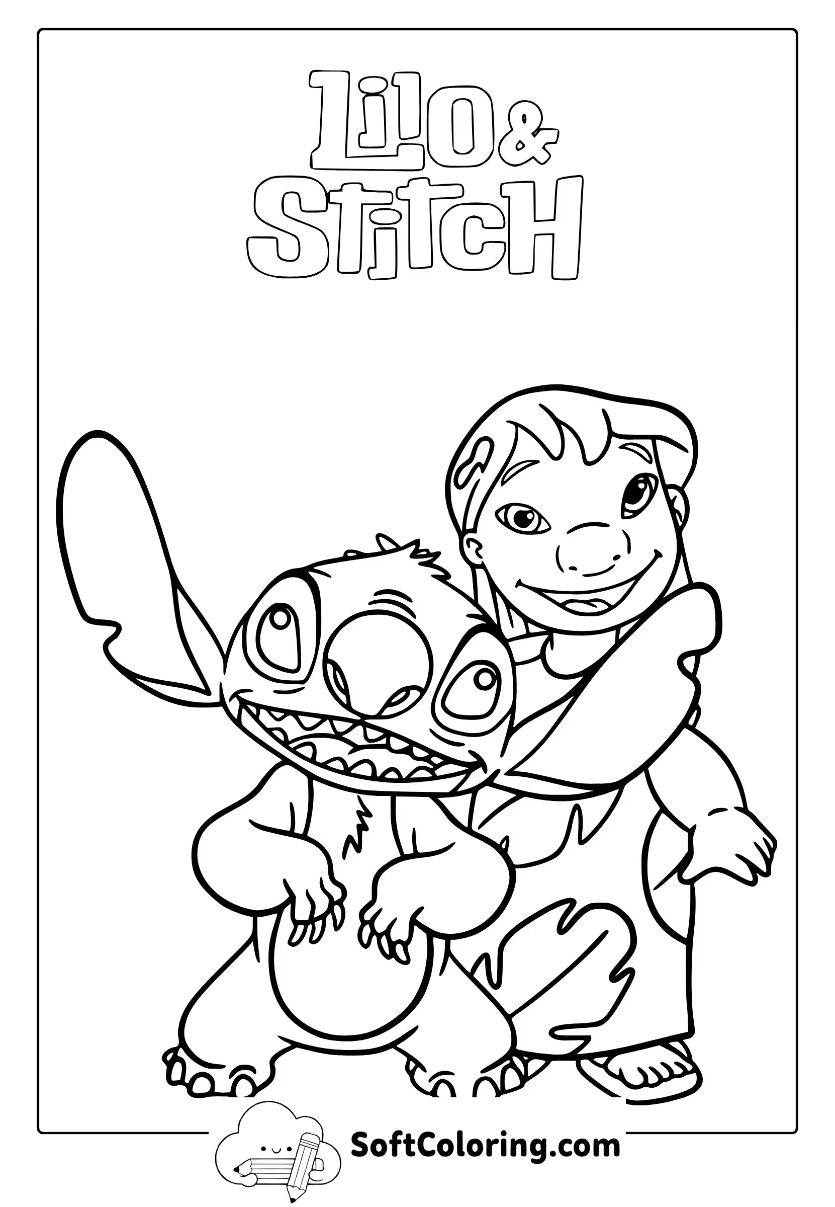 Lilo and Stitch Coloring Page
