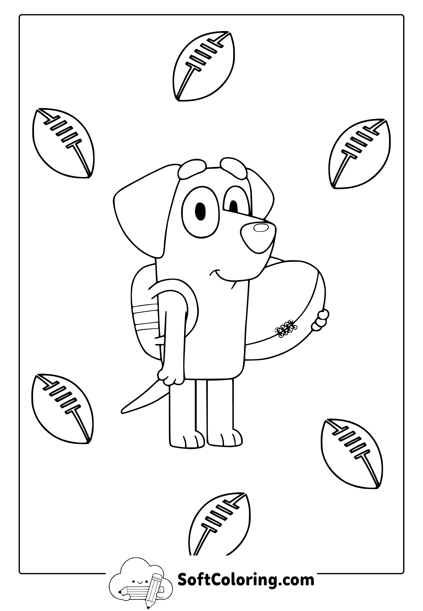 Lucky From Bluey Coloring Page