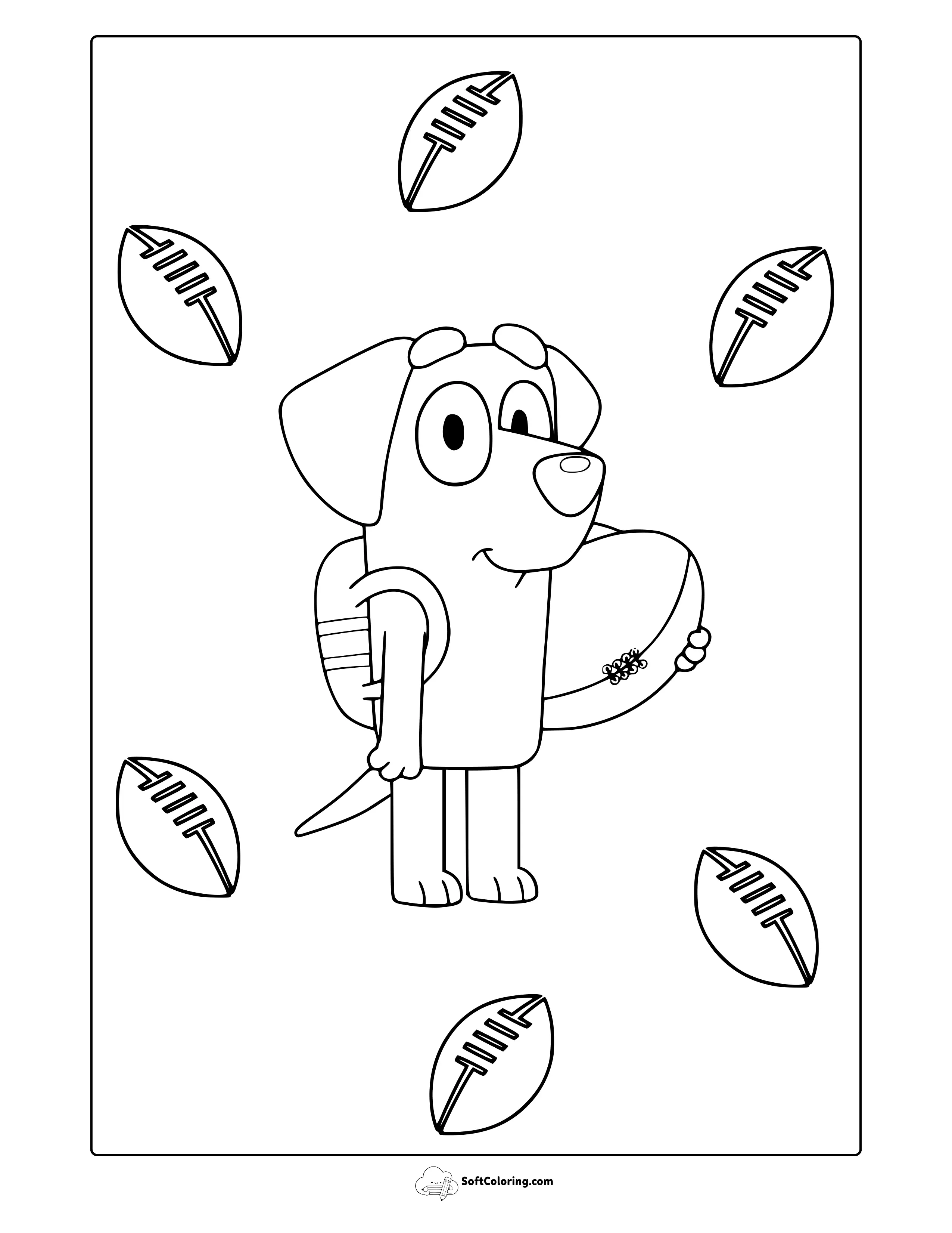 Lucky From Bluey Coloring Page