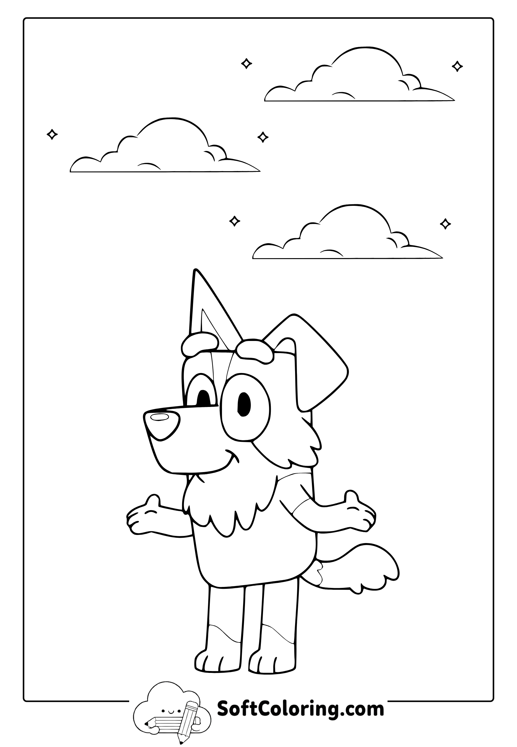 Mackenzie From Bluey Coloring Page