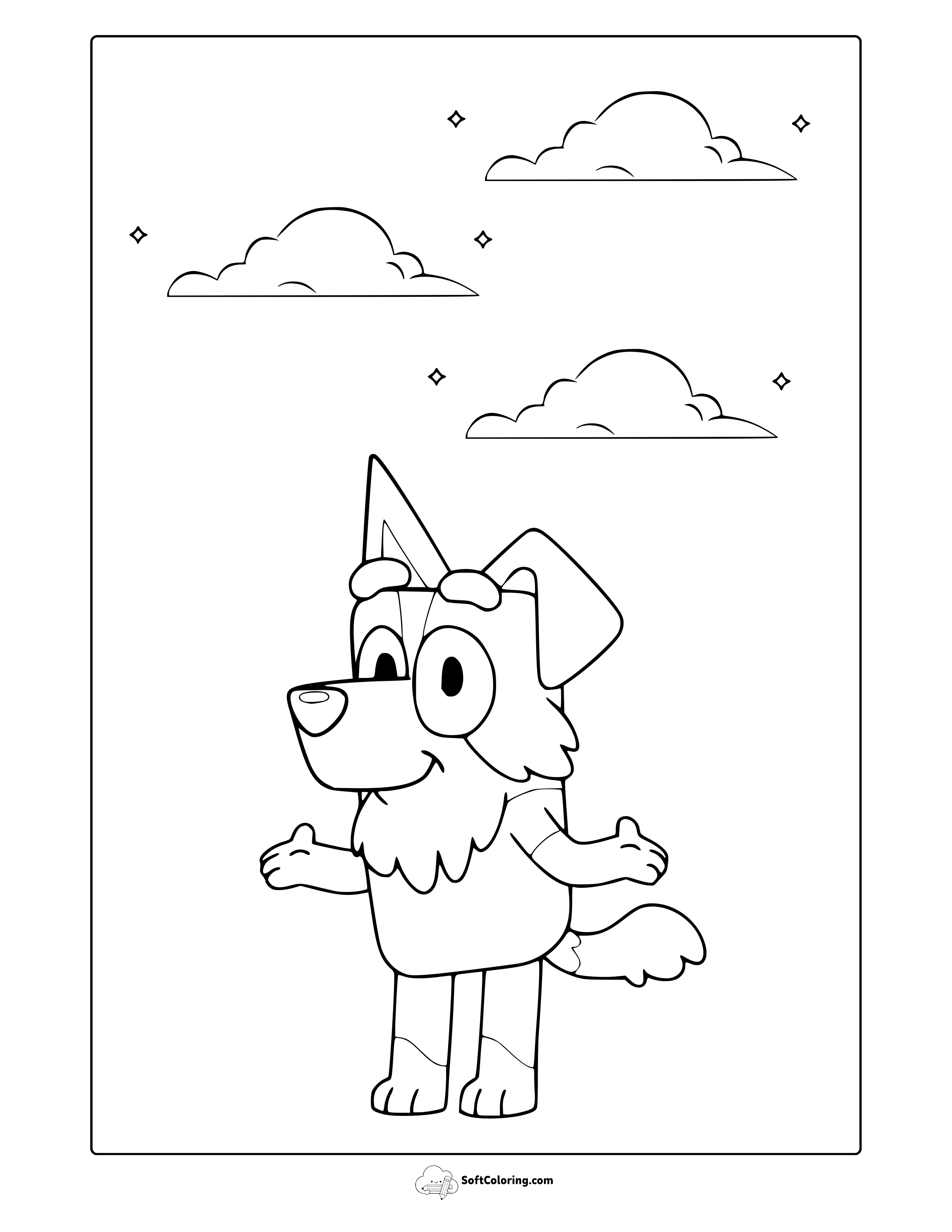 Mackenzie From Bluey Coloring Page