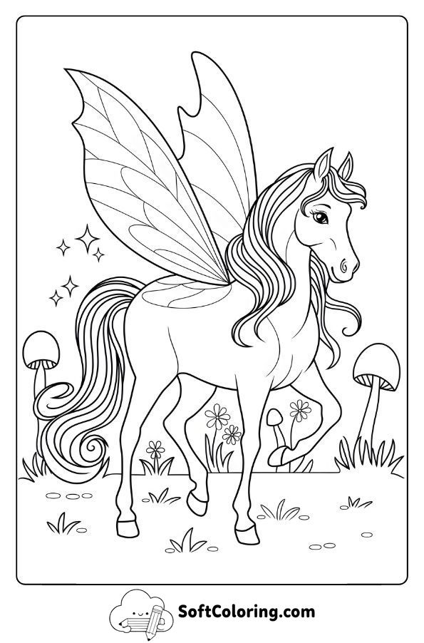 Magical Fairy Horse in an Enchanted Forest