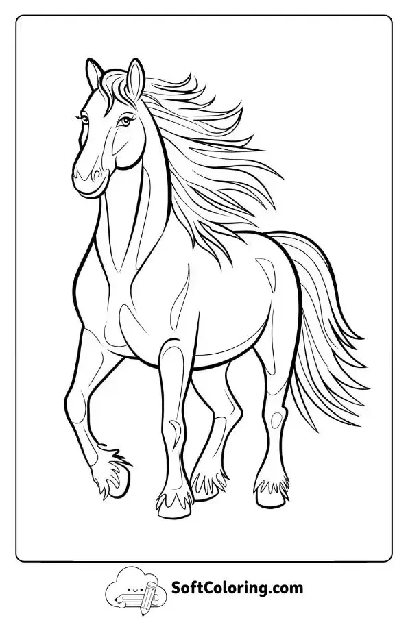 Majestic Horse With A Flowing Mane