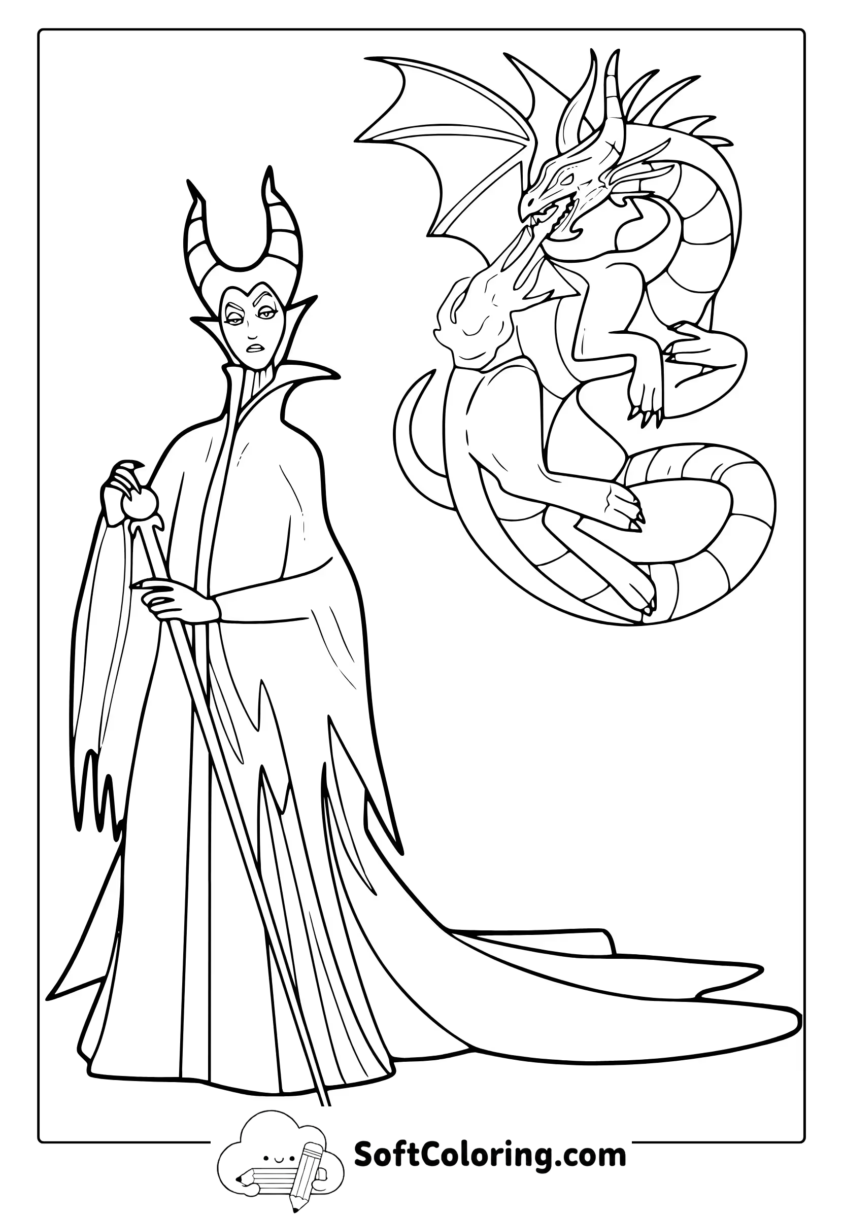 Maleficent Coloring Page