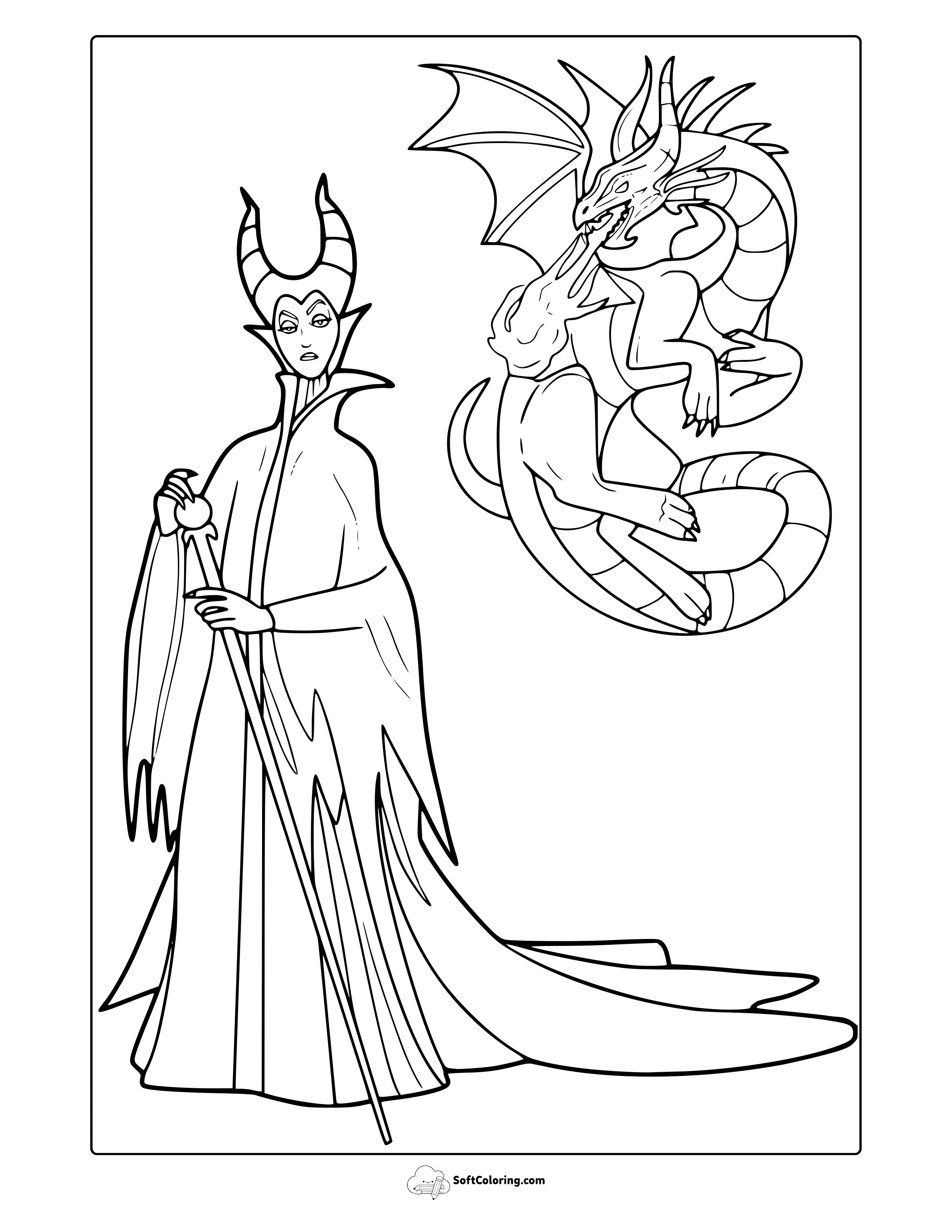 Maleficent Coloring Page