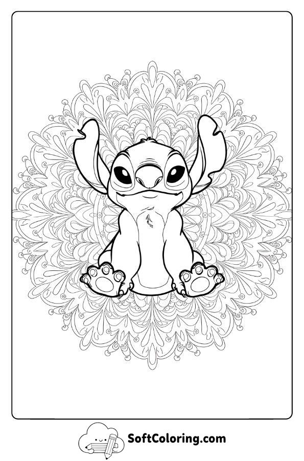 Mandala Stitch Coloring Page