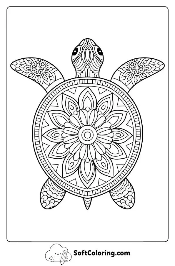 Mandala Turtle With Unique Designs