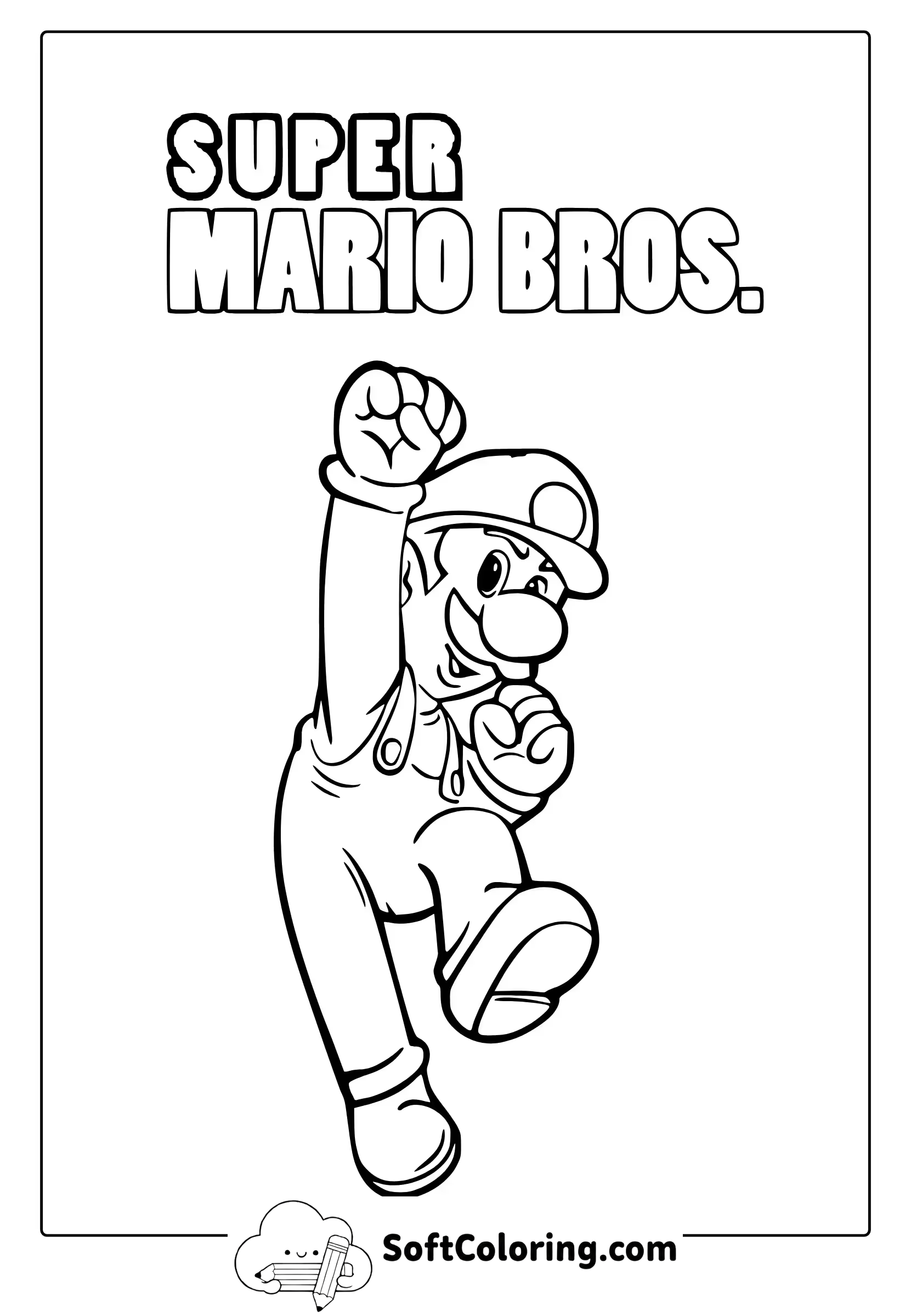 Mario Bros Coloring Page