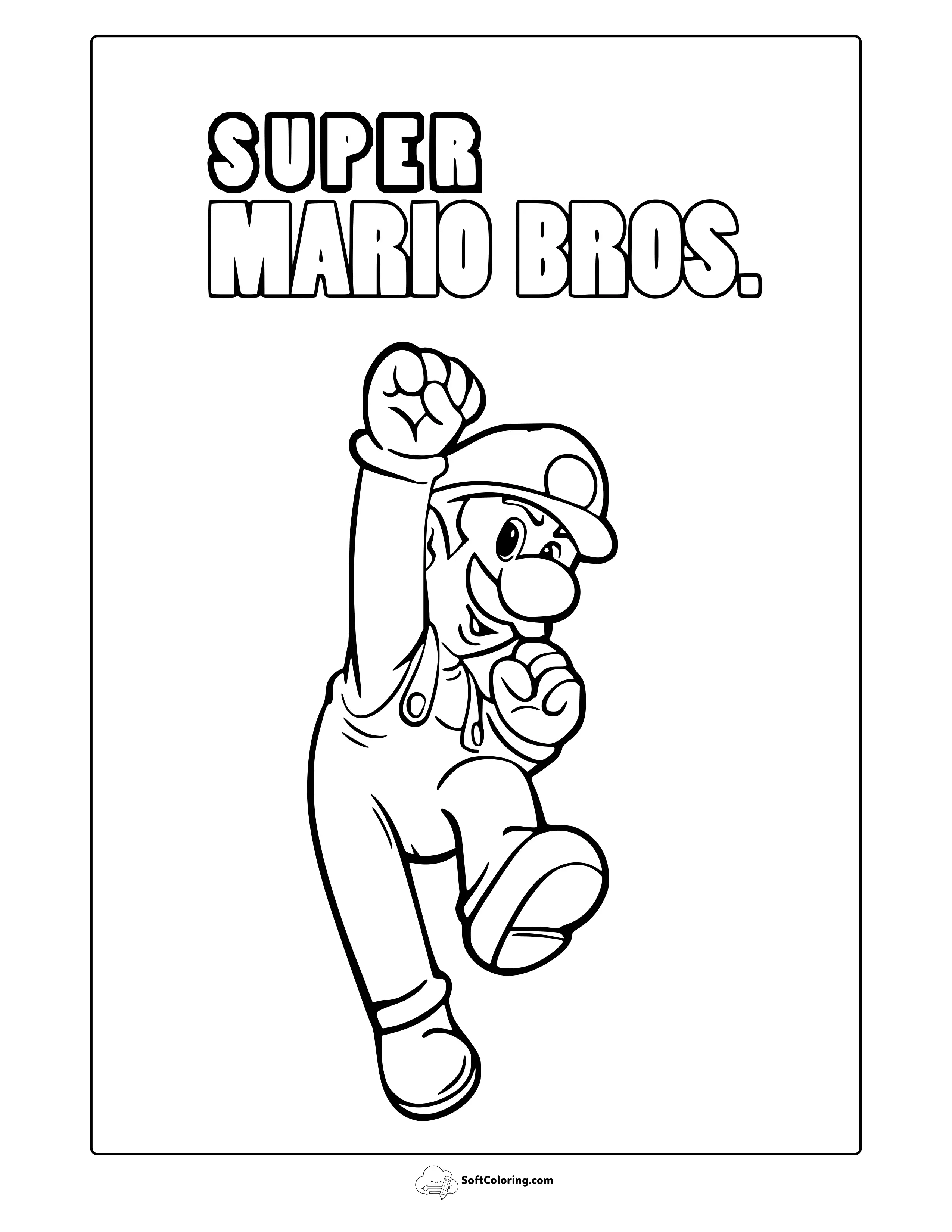 Mario Bros Coloring Page