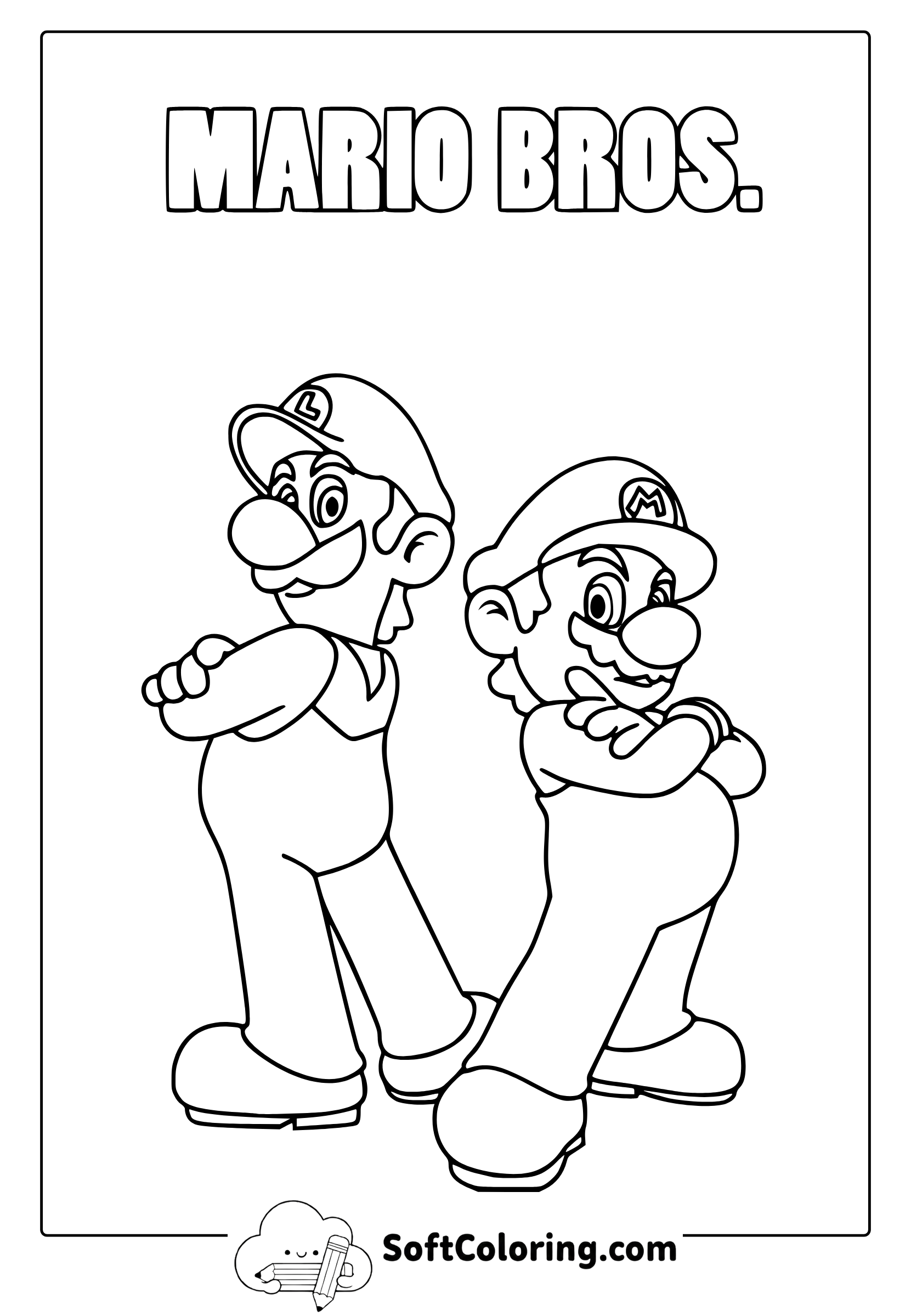 Mario Bros Wonder Coloring Page