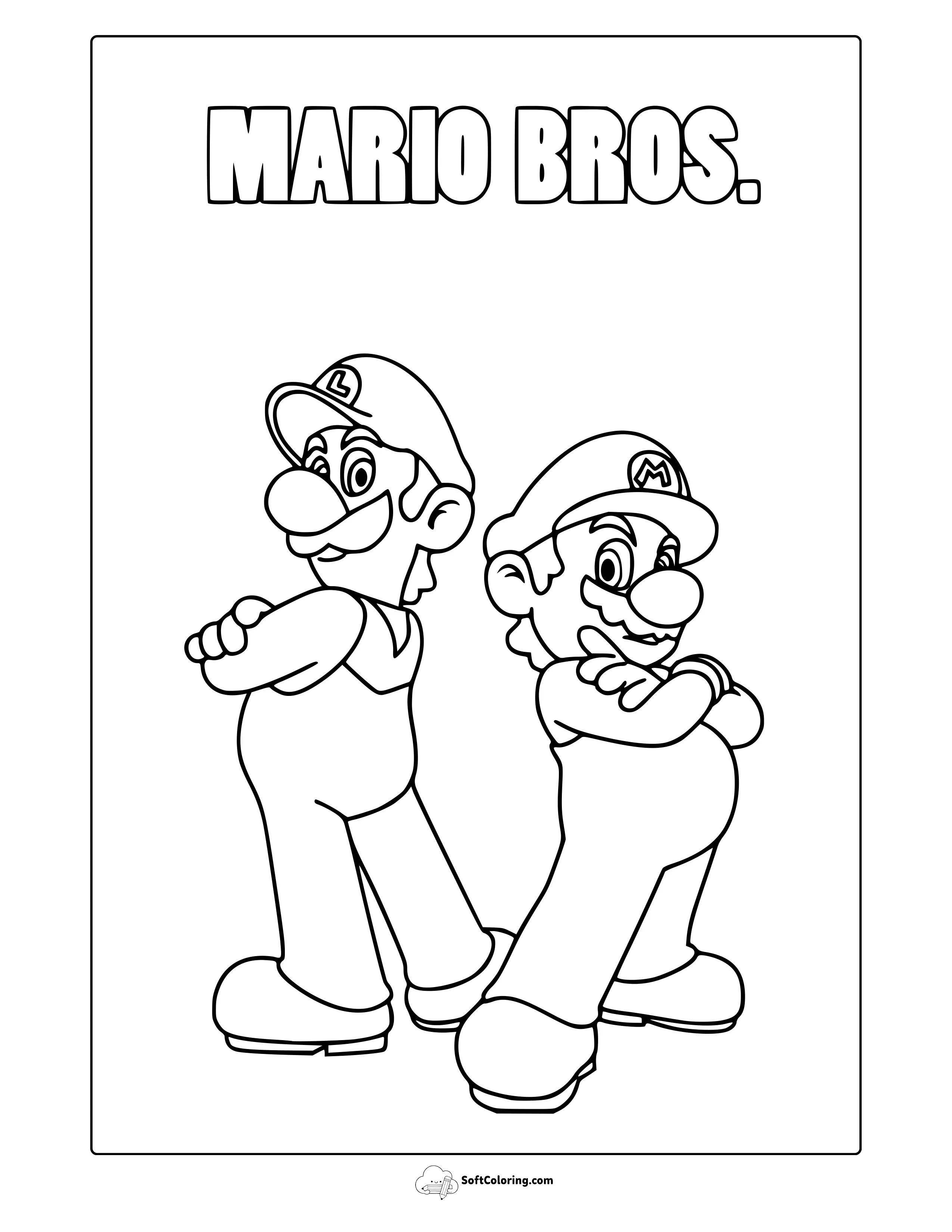 Mario Bros Wonder Coloring Page