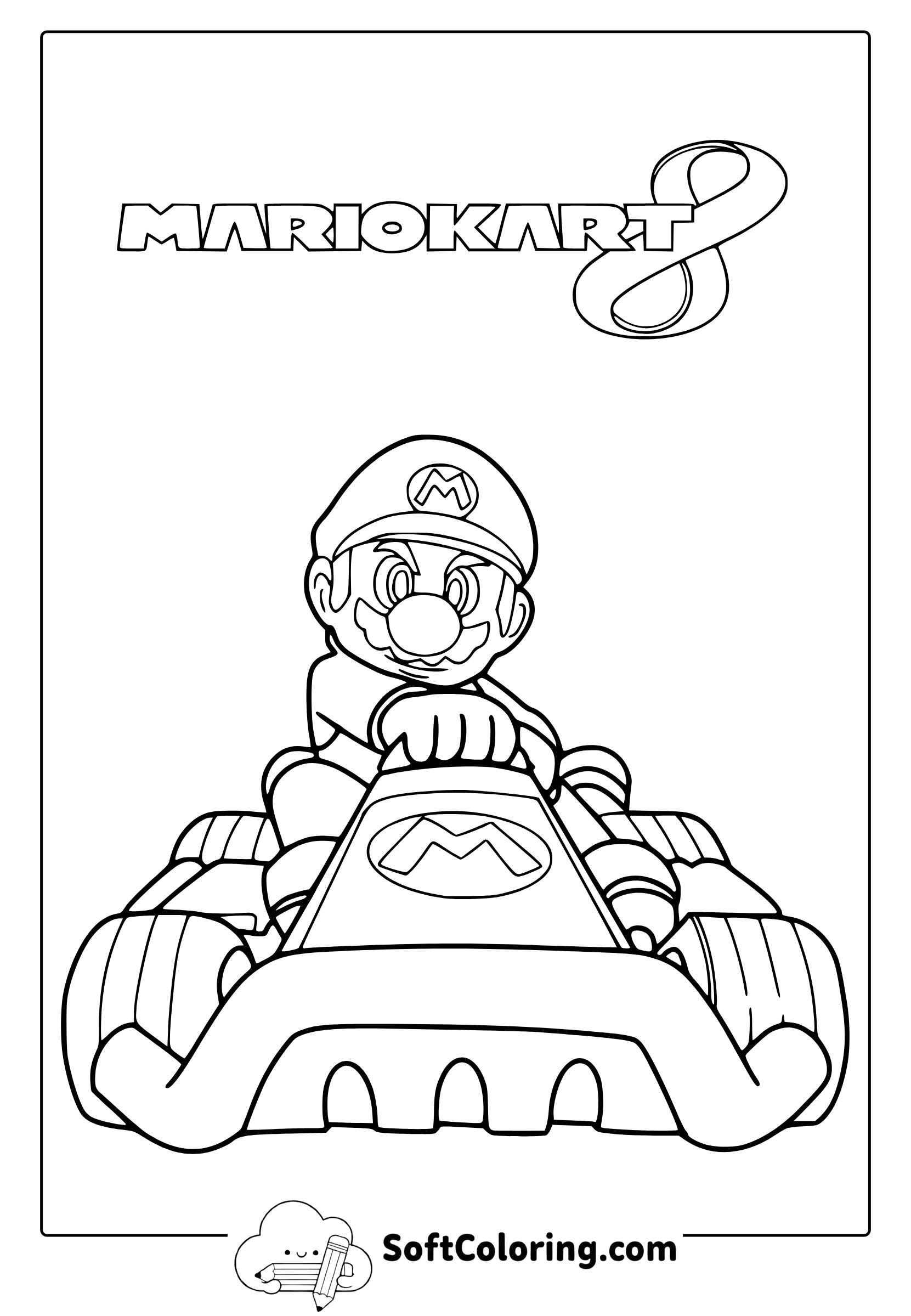 Mario Kart Coloring Page