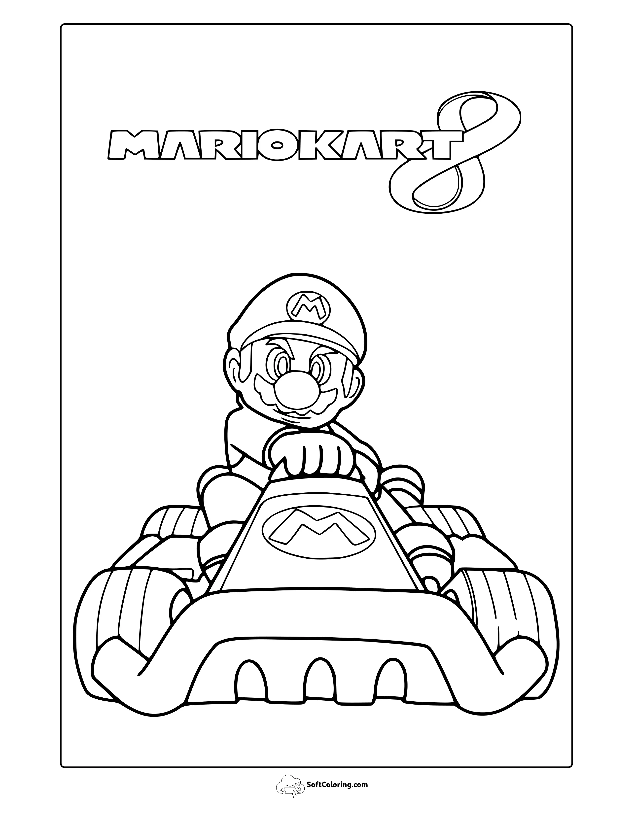 Mario Kart Coloring Page
