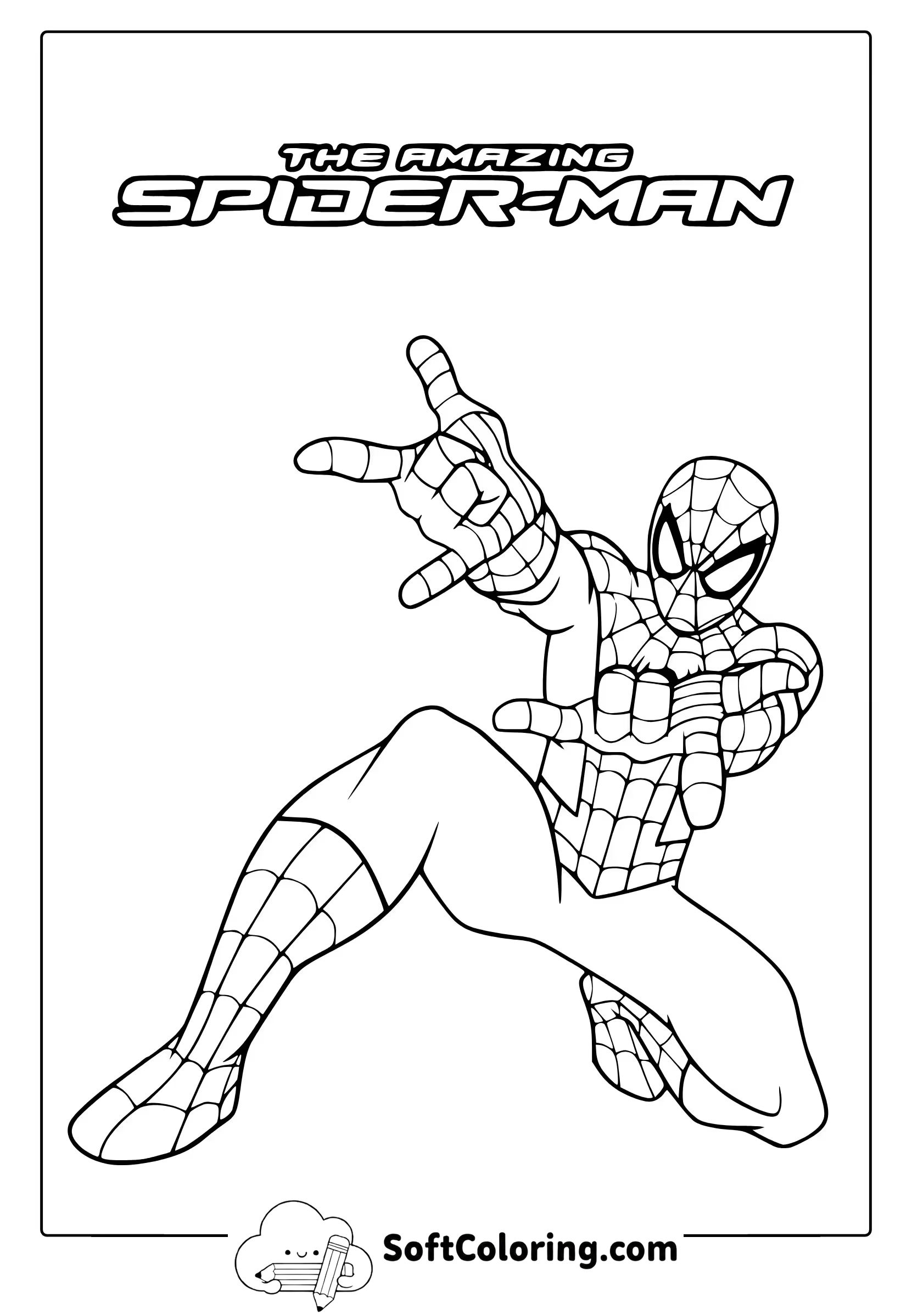 Marvel Spider-Man Coloring Page