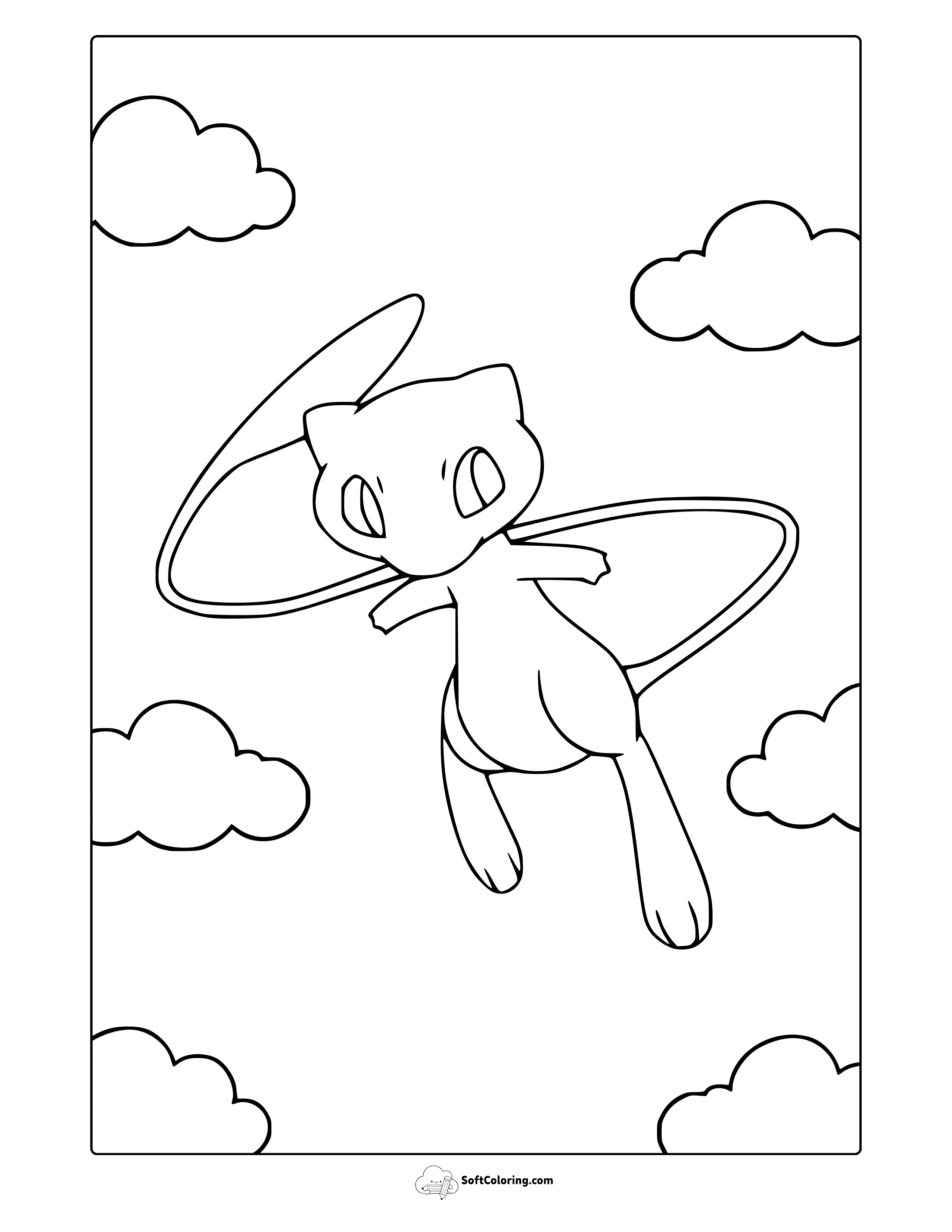 Mew Pokemon Coloring Page