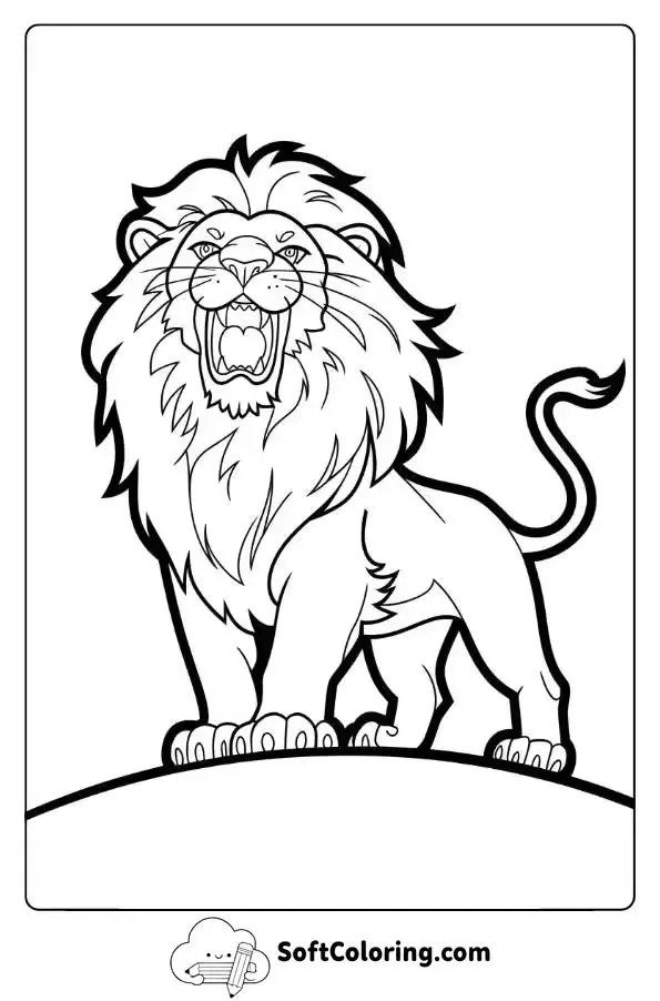 Mighty Lion Roars Across The Horizon