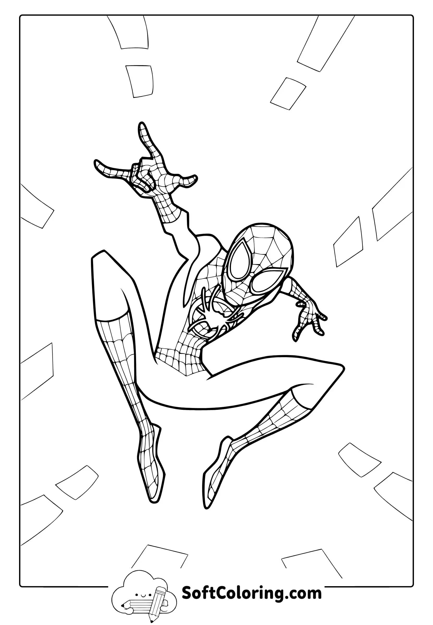 Miles Morales Spider-Man Coloring Page