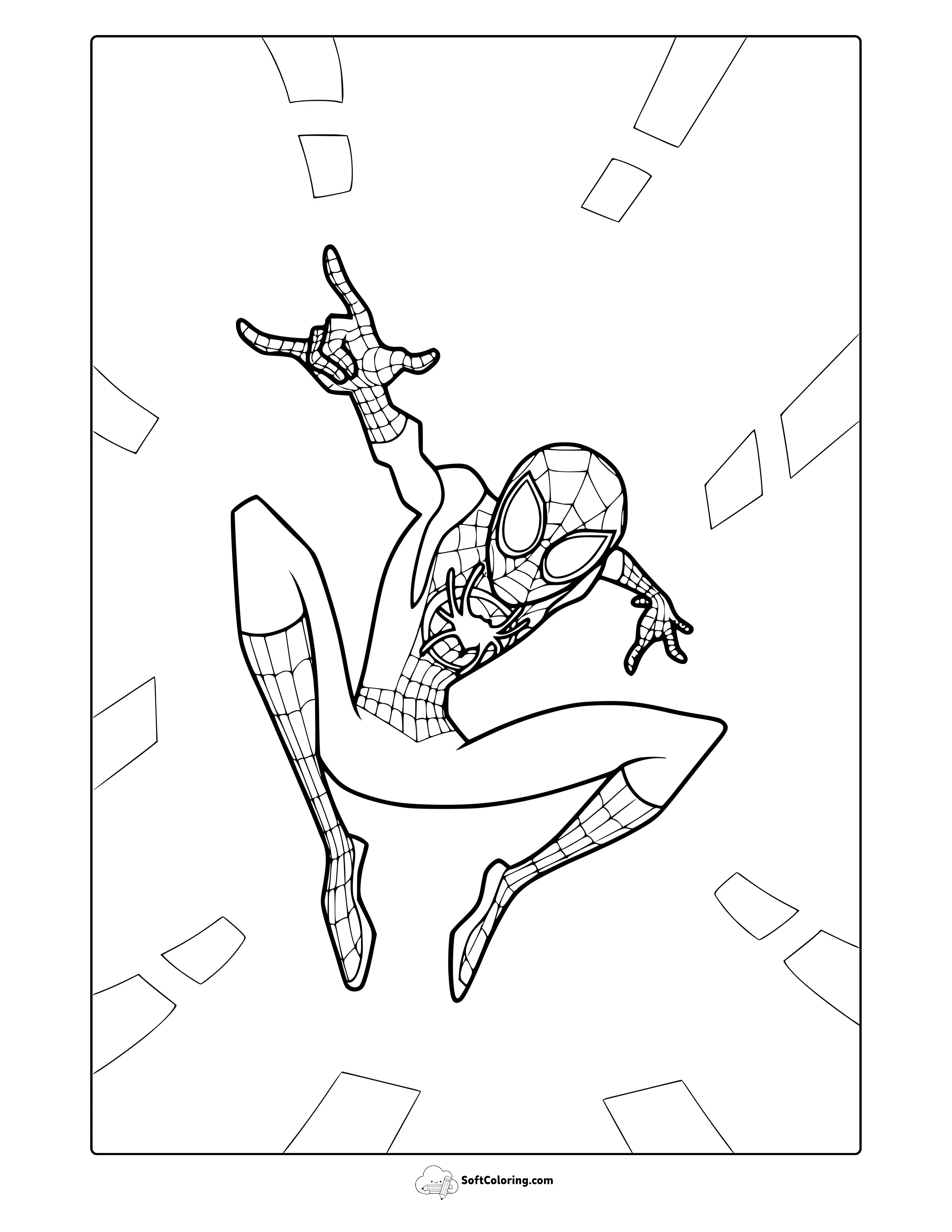 Miles Morales Spider-Man Coloring Page