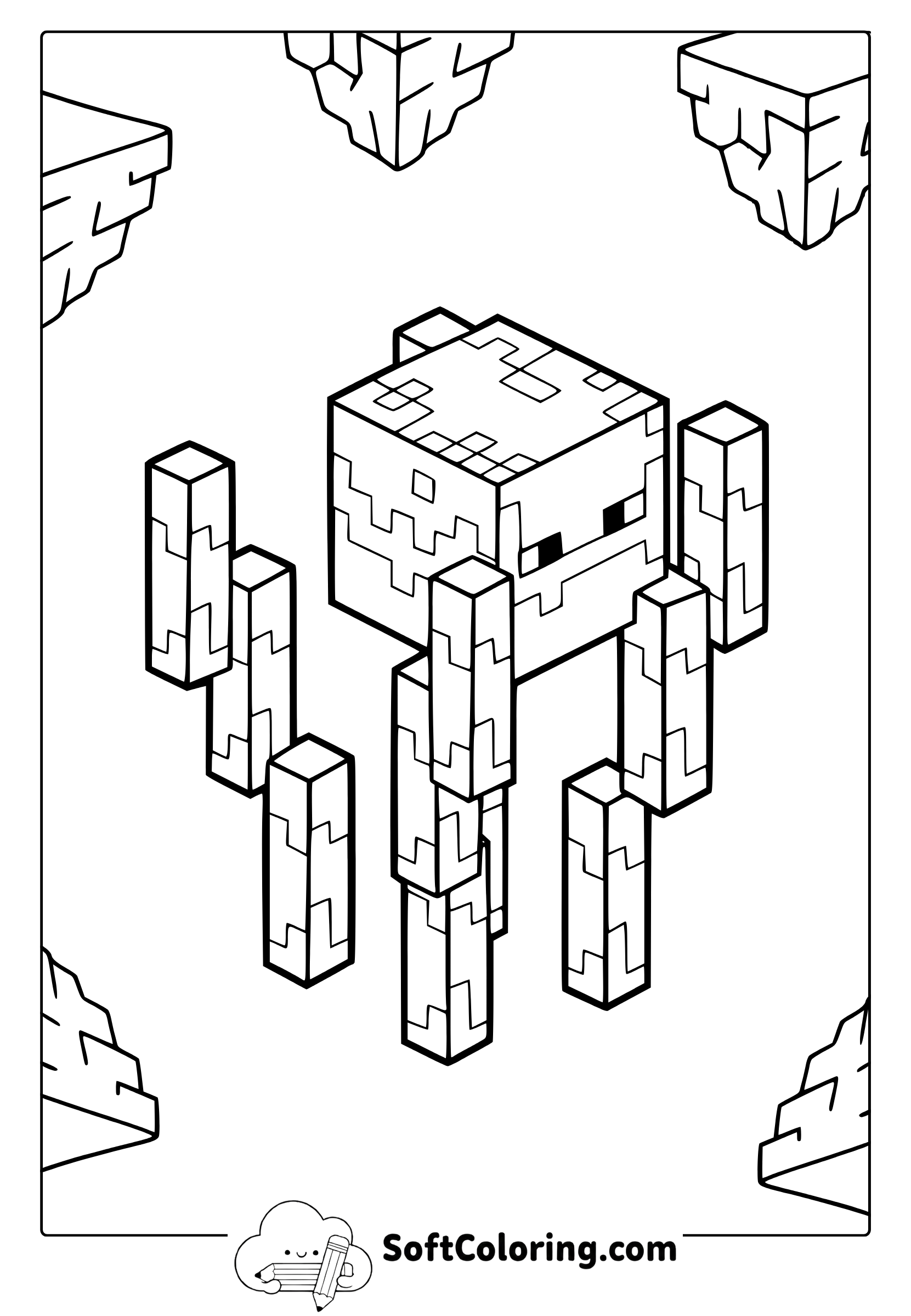 Minecraft Blaze Coloring Page