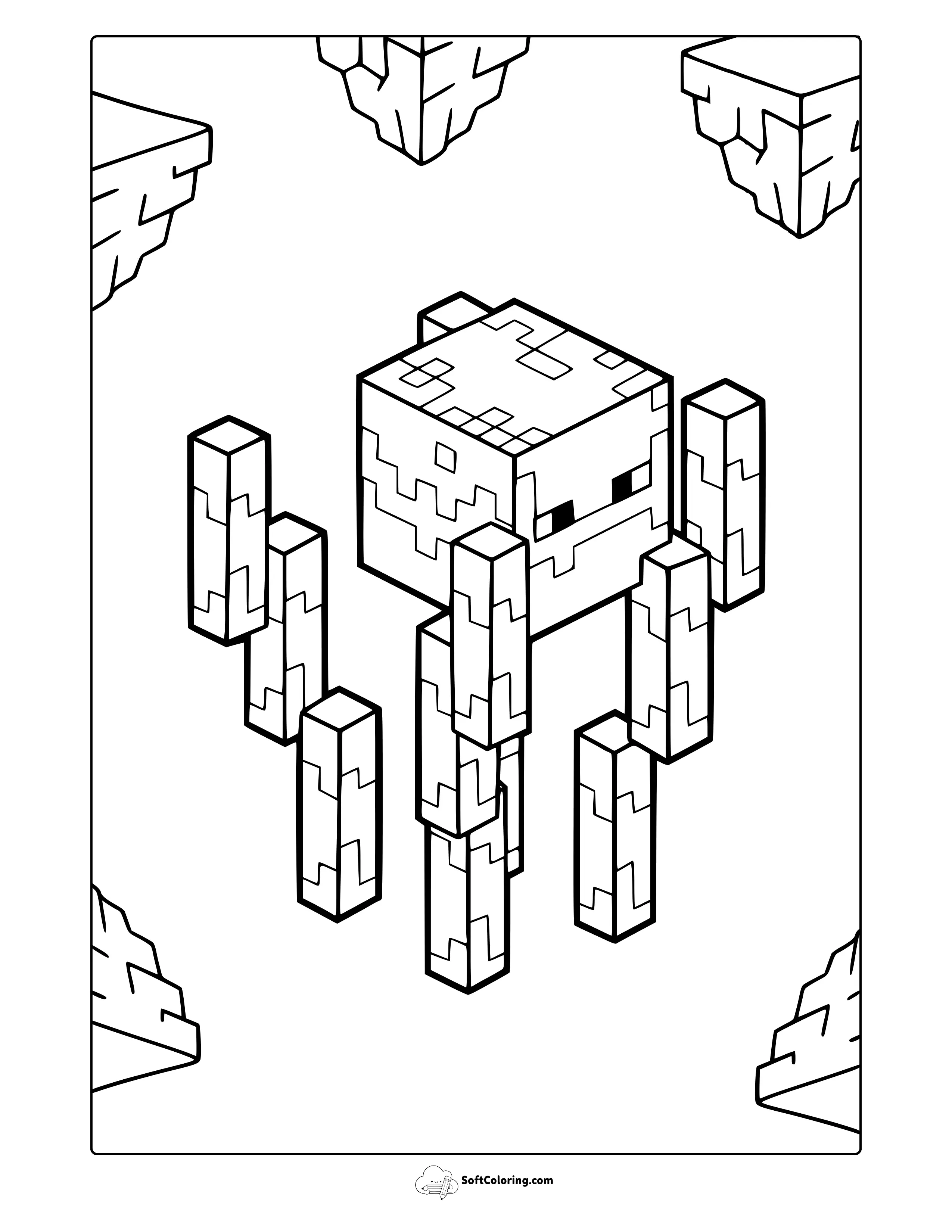 Minecraft Blaze Coloring Page