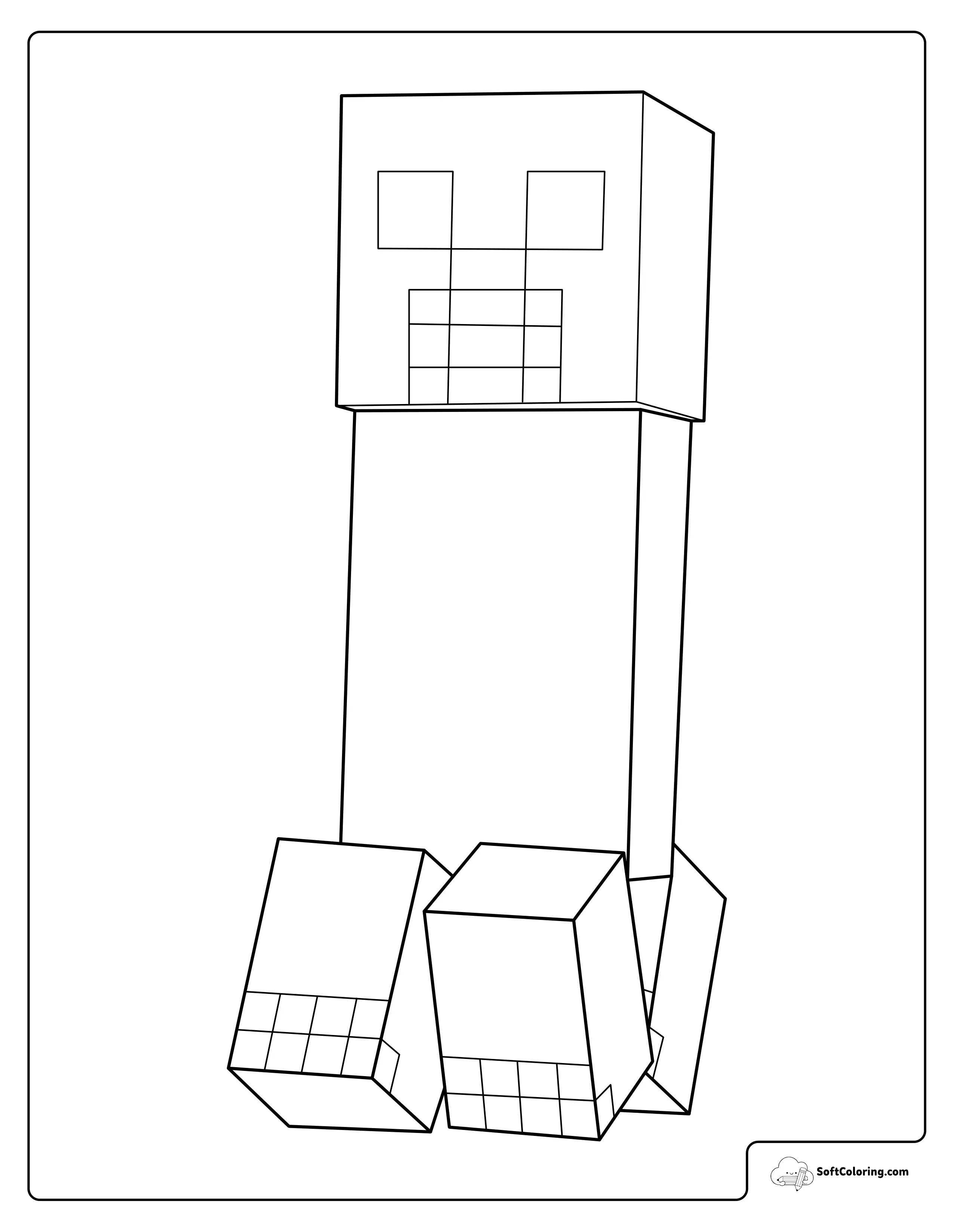 Minecraft Creeper Standing On The Ground